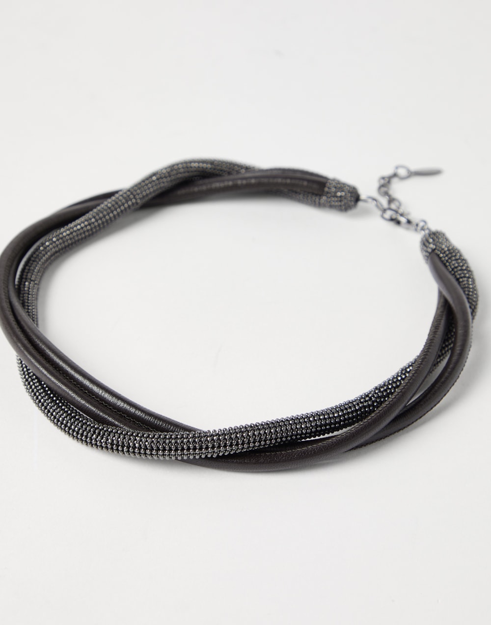 Precious leather choker Black Woman - Brunello Cucinelli