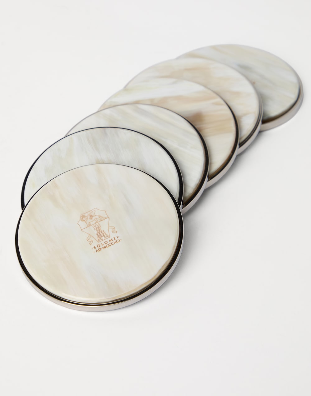 Coaster set Natural Horn Lifestyle - Brunello Cucinelli