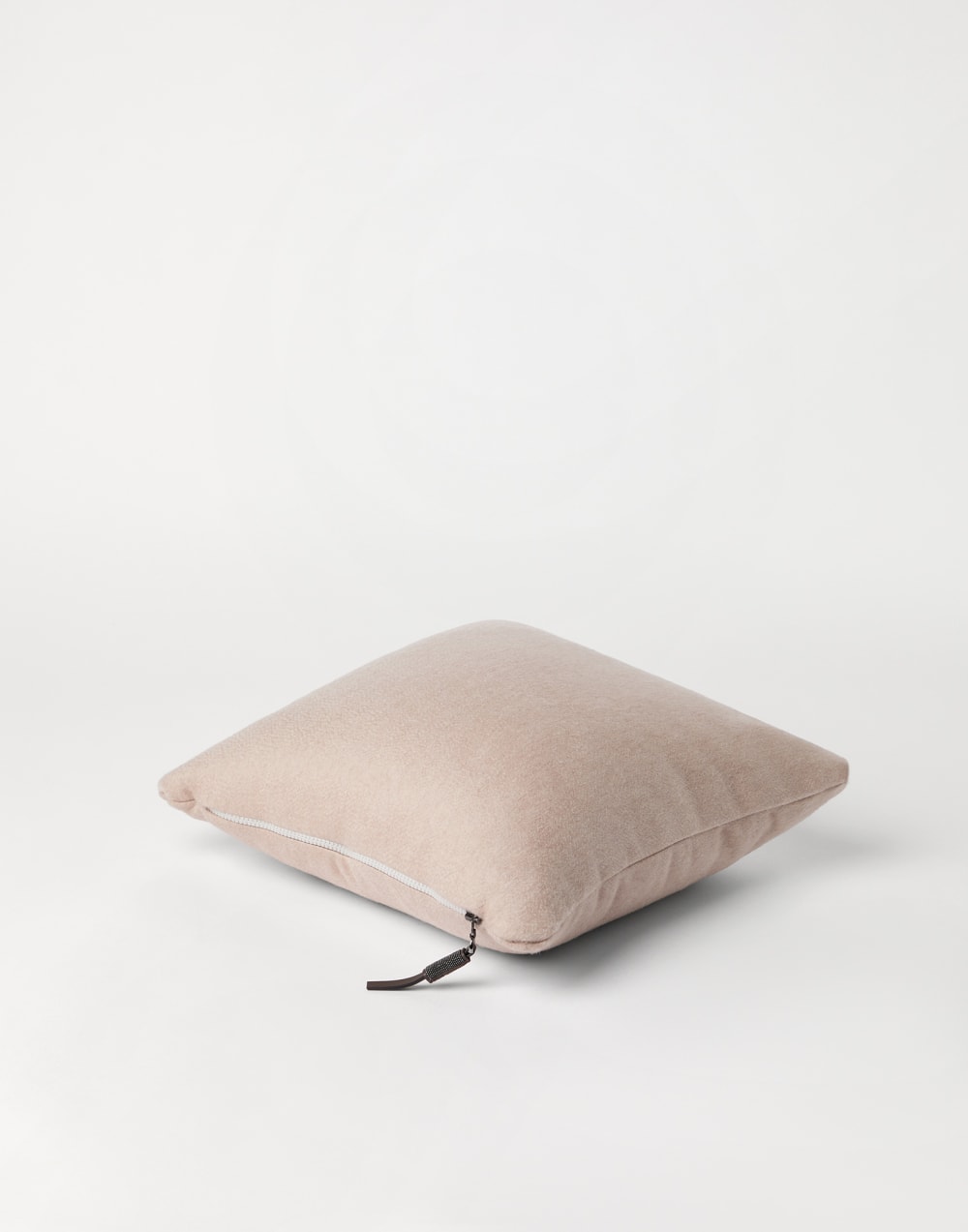 Cashmere beaver cushion Beige Lifestyle - Brunello Cucinelli
