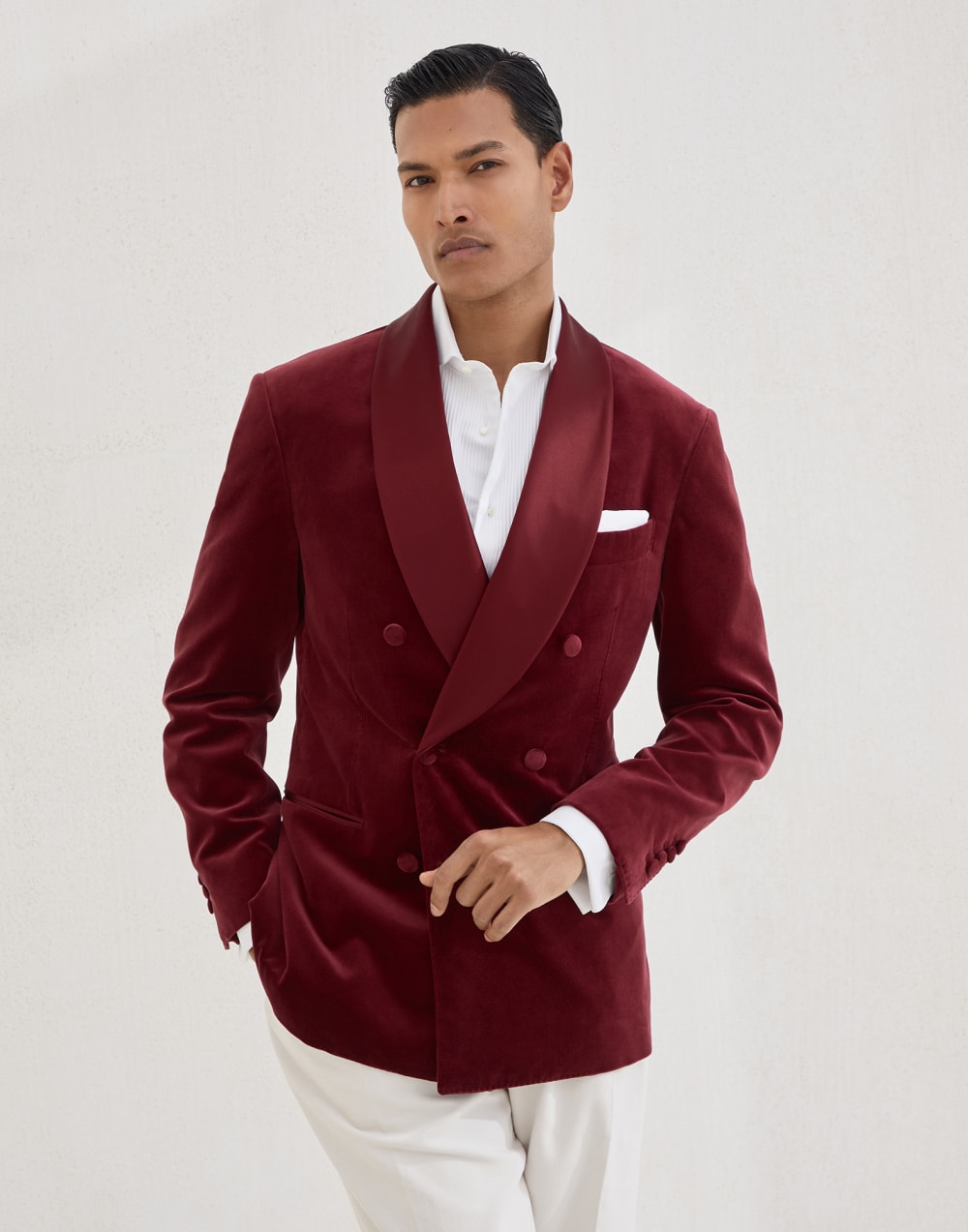 Tuxedo Jacket Amaranth Man - Brunello Cucinelli