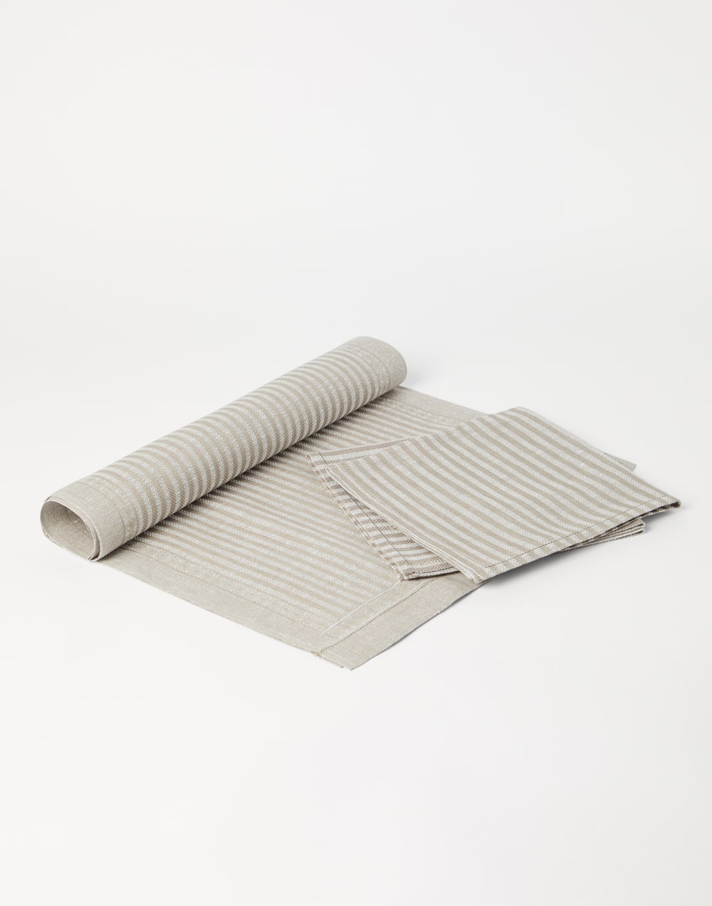 桌旗和餐巾套件 浅灰 生活风格 - Brunello Cucinelli