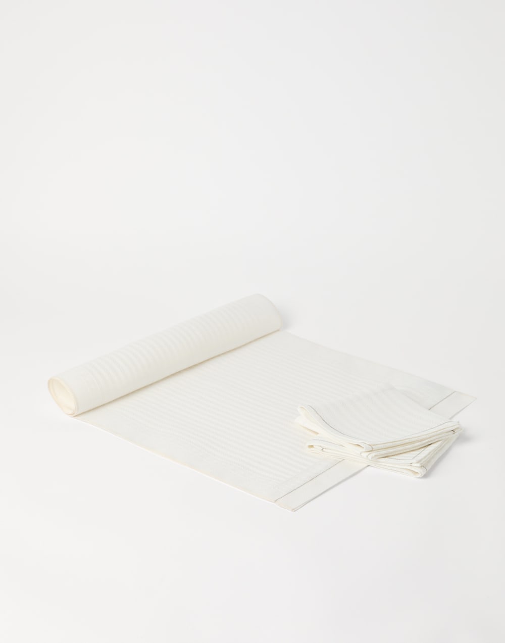 Runner and napkins set White Lifestyle - Brunello Cucinelli