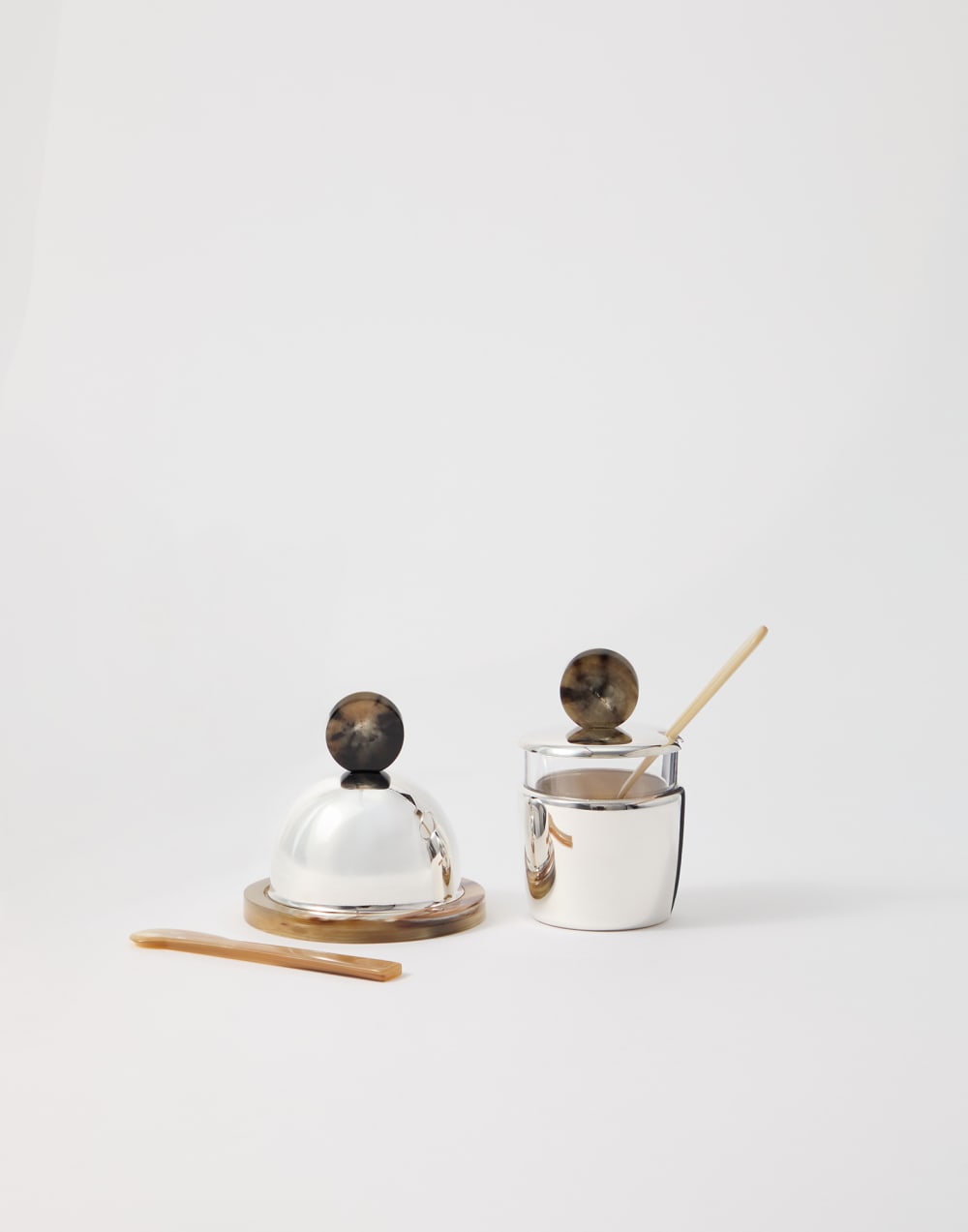 2-piece condiment server set Natural Horn Lifestyle - Brunello Cucinelli