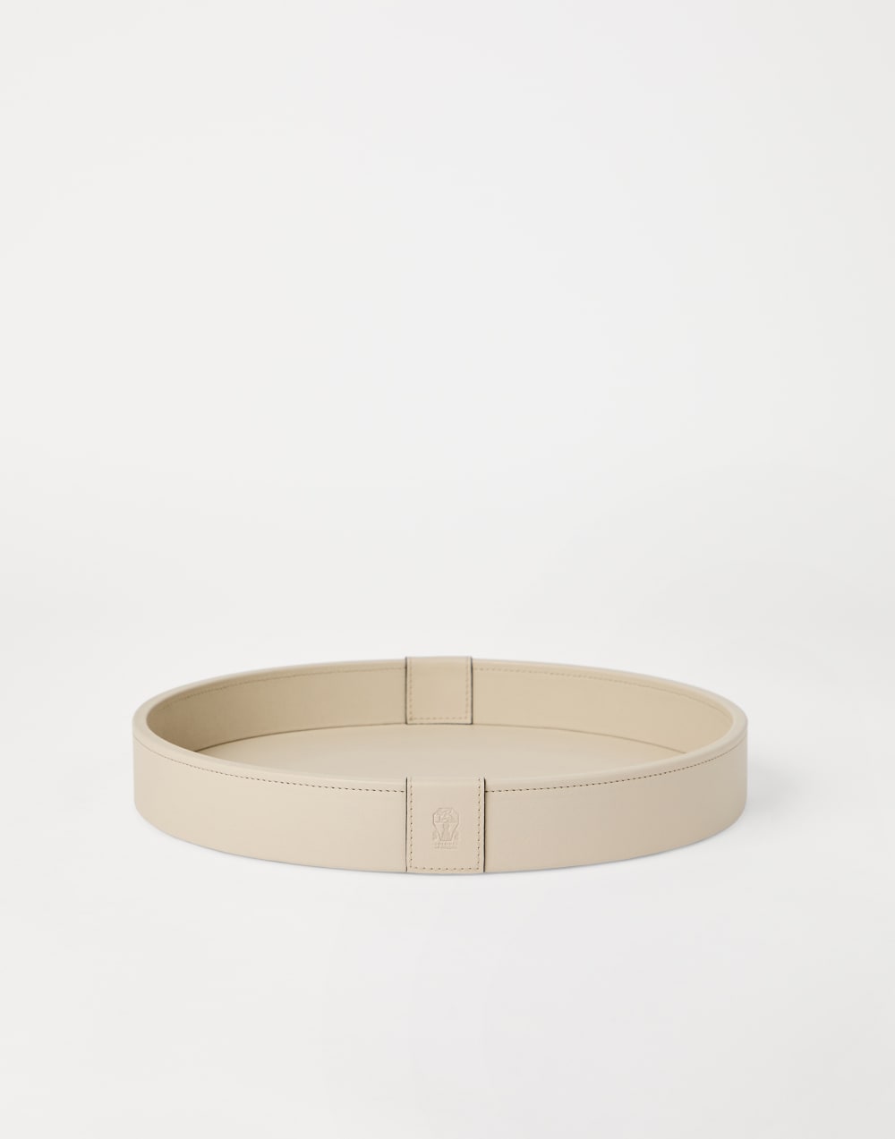 木质与皮革组合小托盘 大米色 生活风格 - Brunello Cucinelli