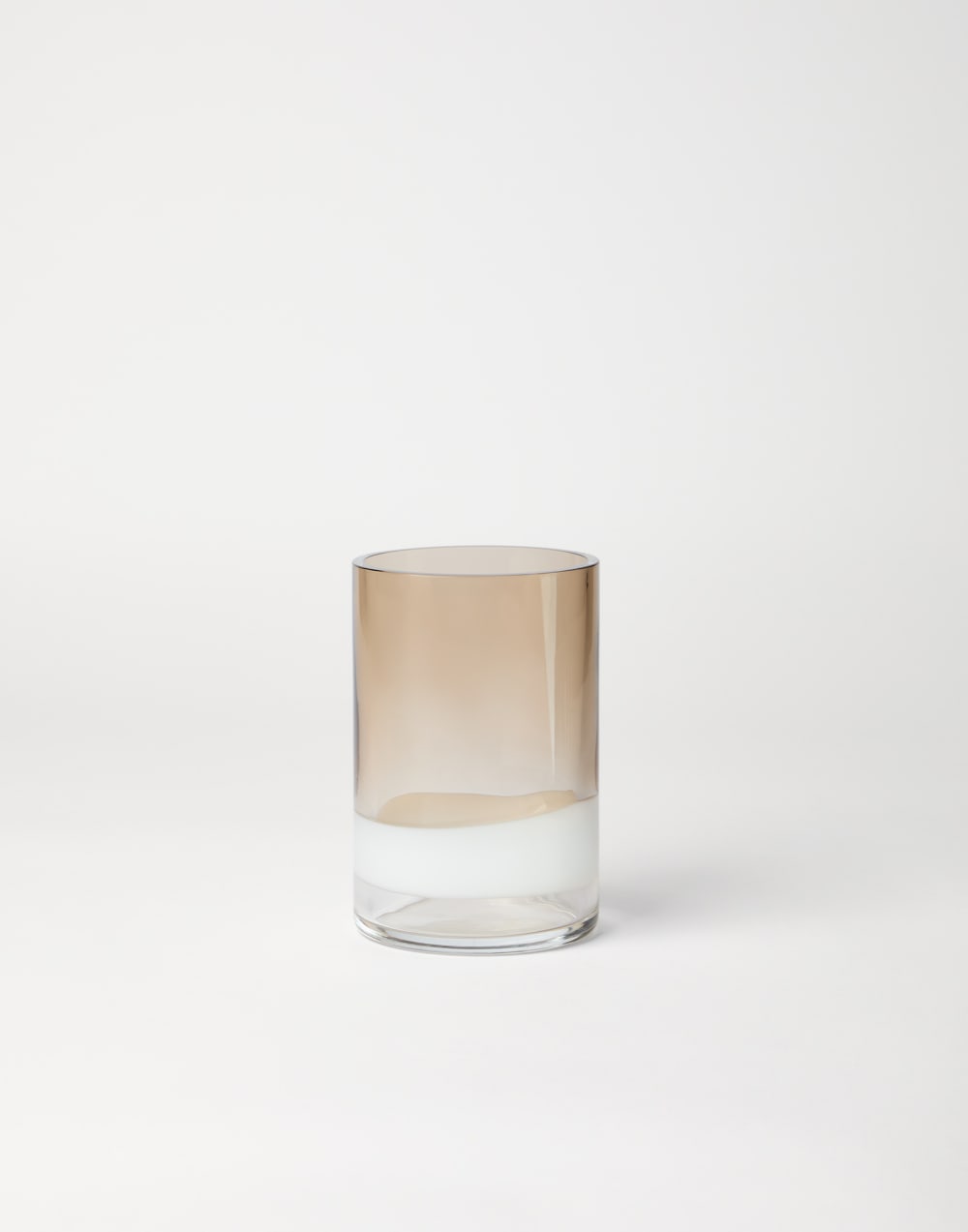 穆拉诺玻璃条纹设计小号花瓶 自然色 生活风格 - Brunello Cucinelli