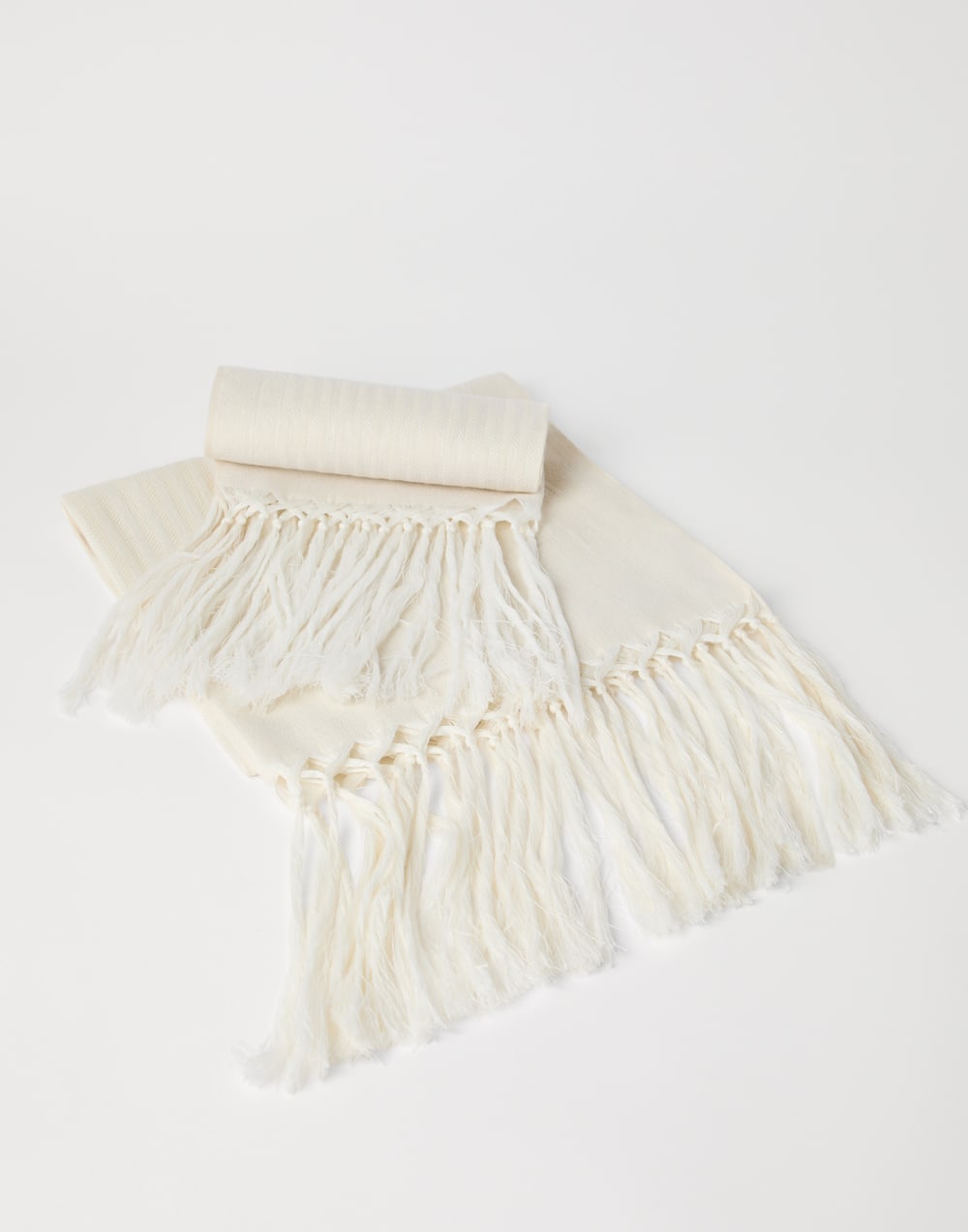 2 件套雪佛龙浴巾 白色 生活风格 - Brunello Cucinelli