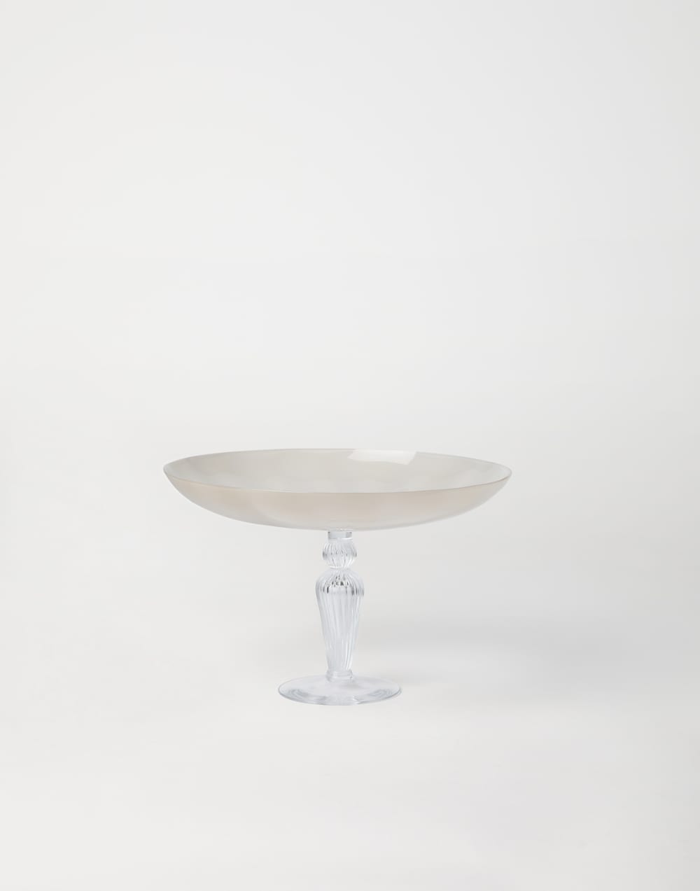 穆拉诺玻璃精制高脚盘(小号) 自然色 生活风格 - Brunello Cucinelli