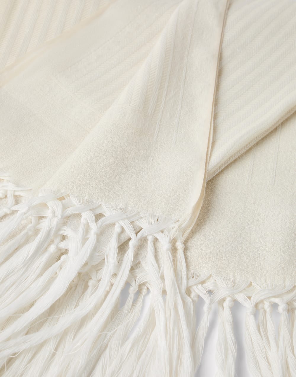 2 件套雪佛龙浴巾 白色 生活风格 - Brunello Cucinelli