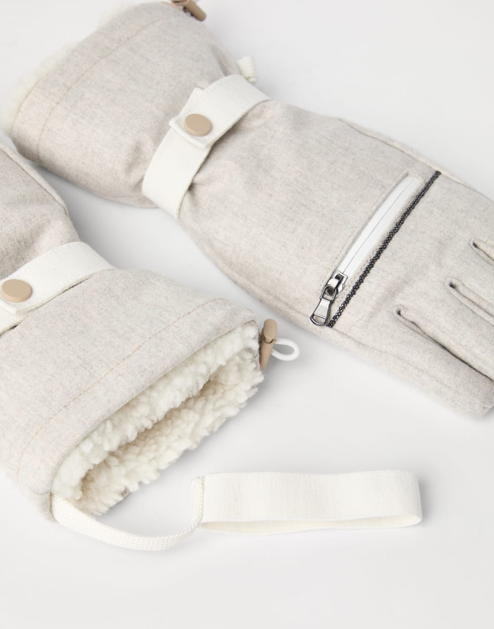 Mountain gloves Light Grey Woman - Brunello Cucinelli