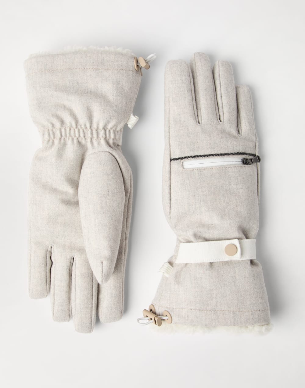 Mountain gloves Light Grey Woman - Brunello Cucinelli