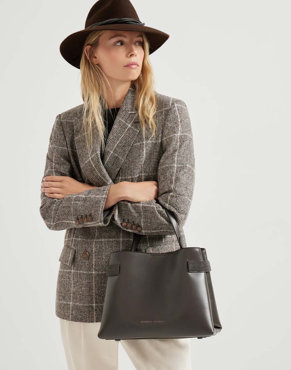 Top-Handle Essence bag Rust Brown Woman - Brunello Cucinelli