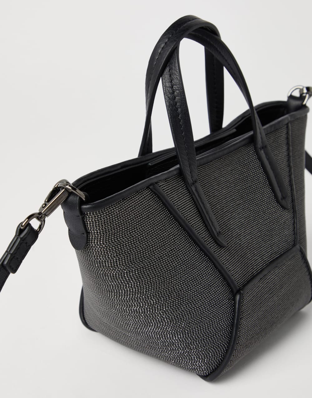 BC Duo 迷你精美手提包 黑色 女款 - Brunello Cucinelli