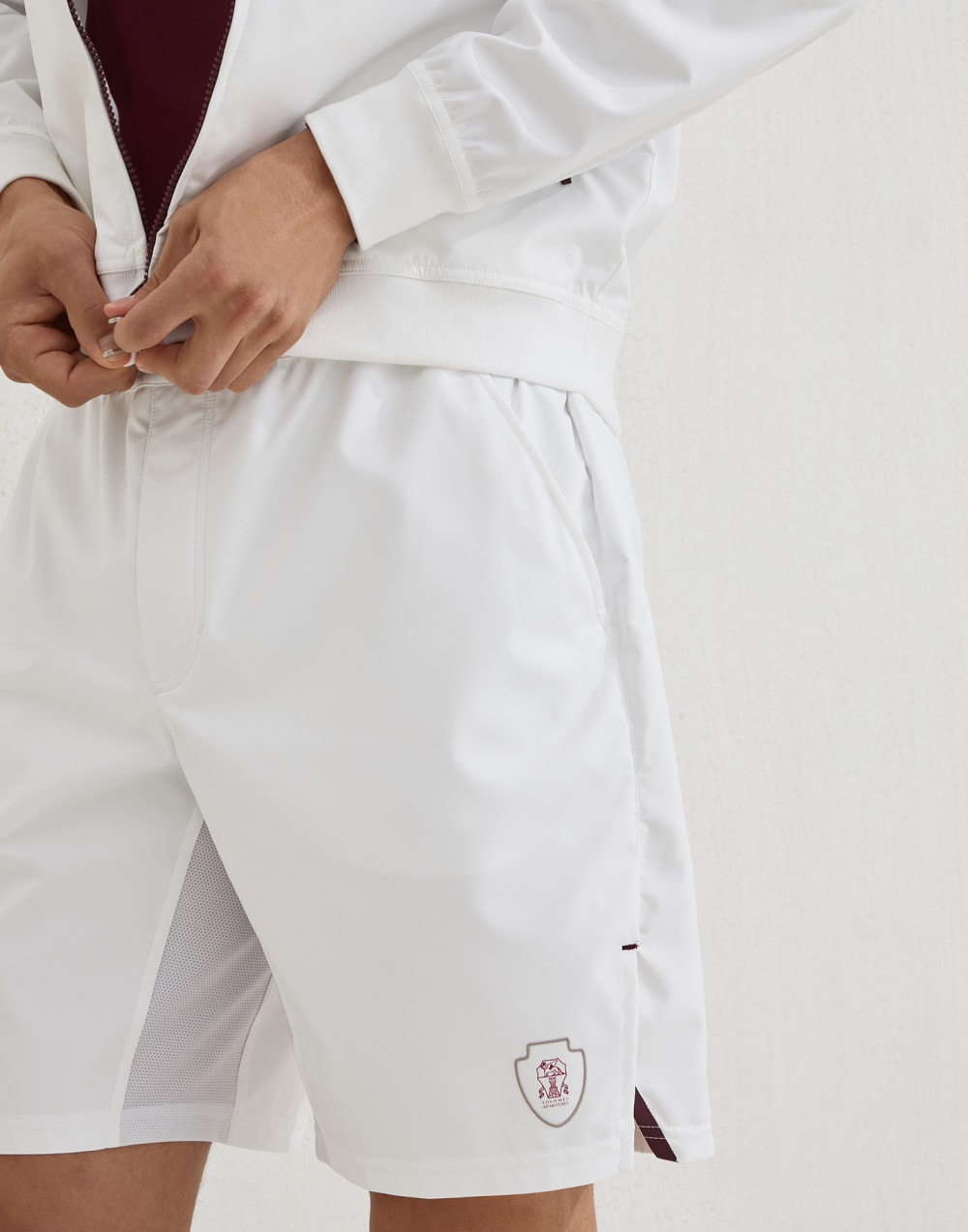 Bermuda aus Nylon Weiß Herren - Brunello Cucinelli