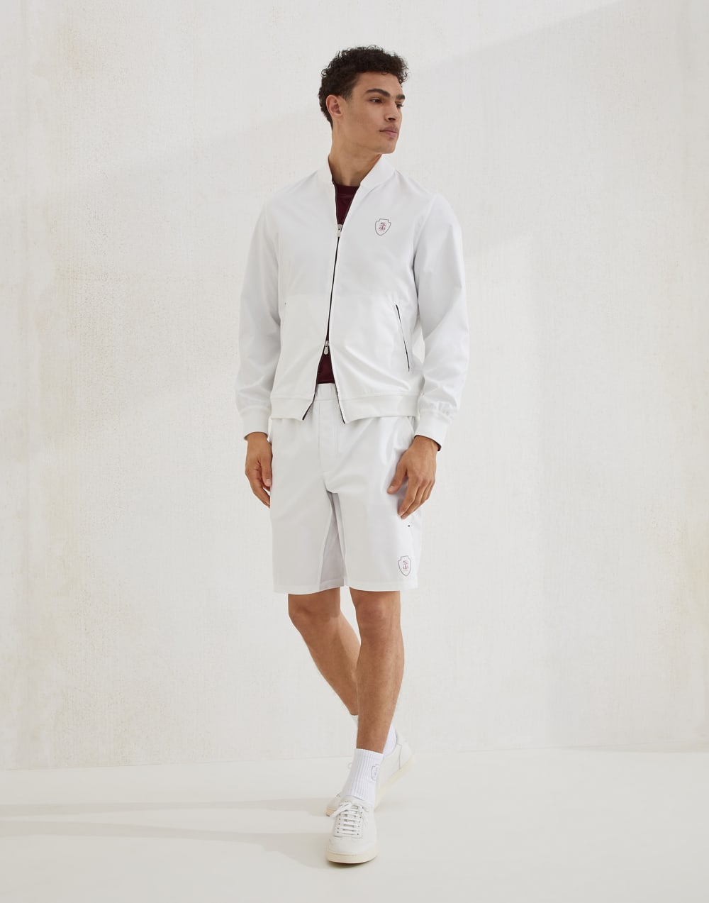 Bermuda aus Nylon Weiß Herren - Brunello Cucinelli