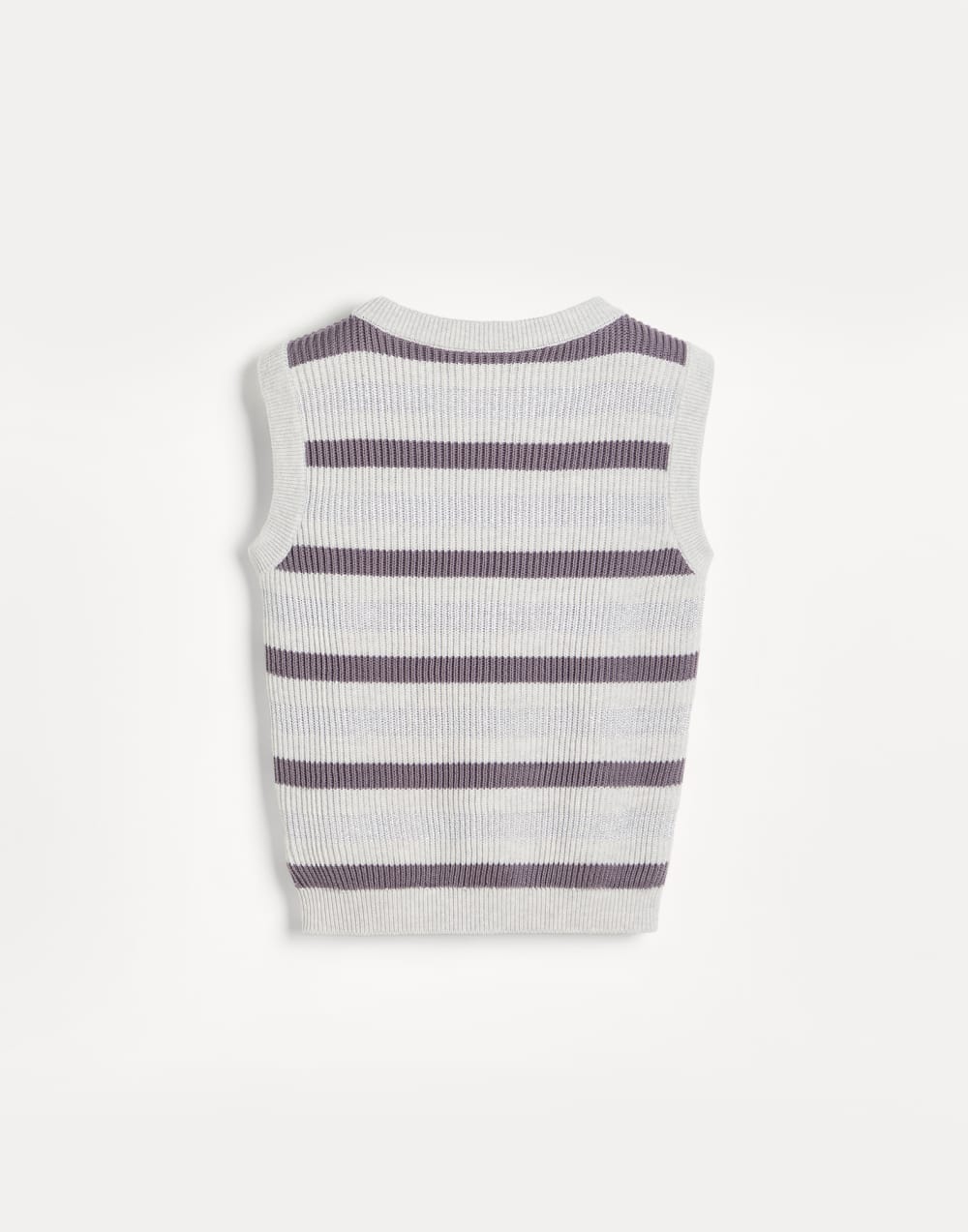 闪烁条纹棉质无袖上衣 灰色 女童 - Brunello Cucinelli