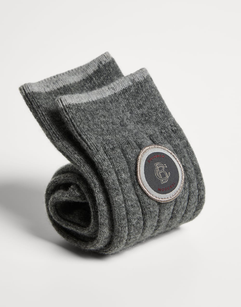 Cashmere knit socks Anthracite Boys - Brunello Cucinelli