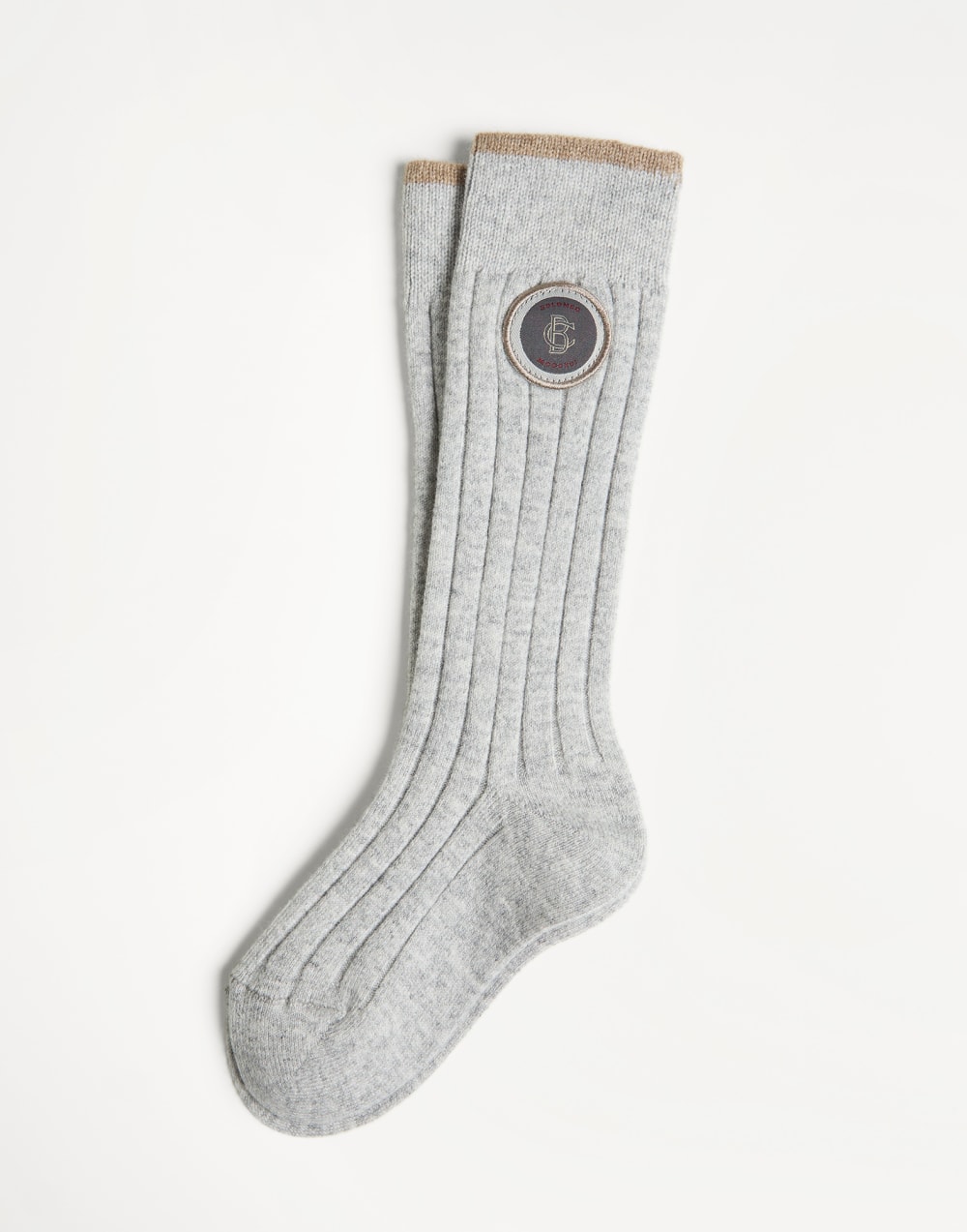 Cashmere knit socks Light Grey Boys - Brunello Cucinelli