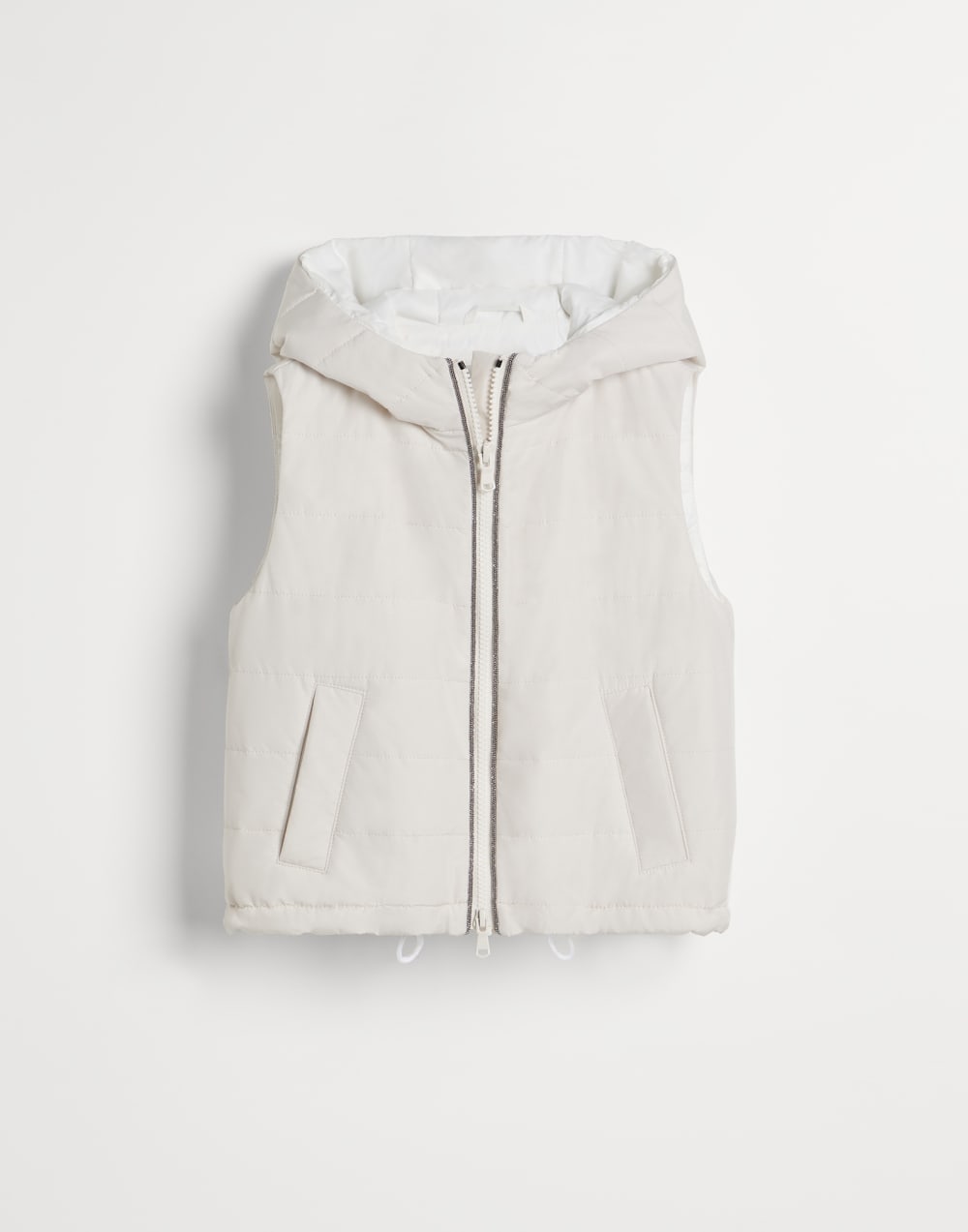 Vest with Thermore® padding White Girls - Brunello Cucinelli