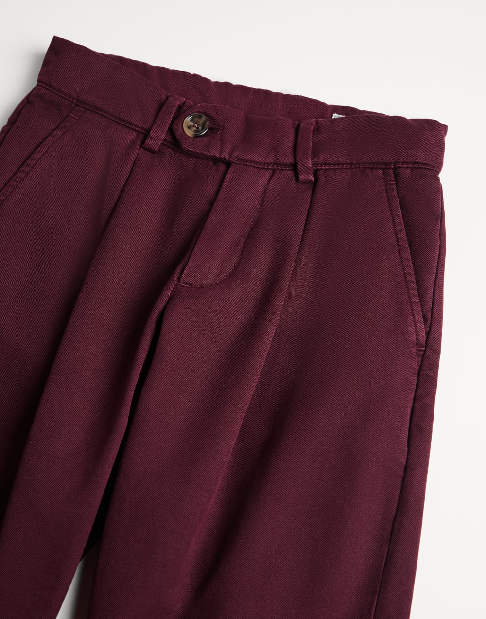 华达呢长裤 苋菜紫 男童 - Brunello Cucinelli