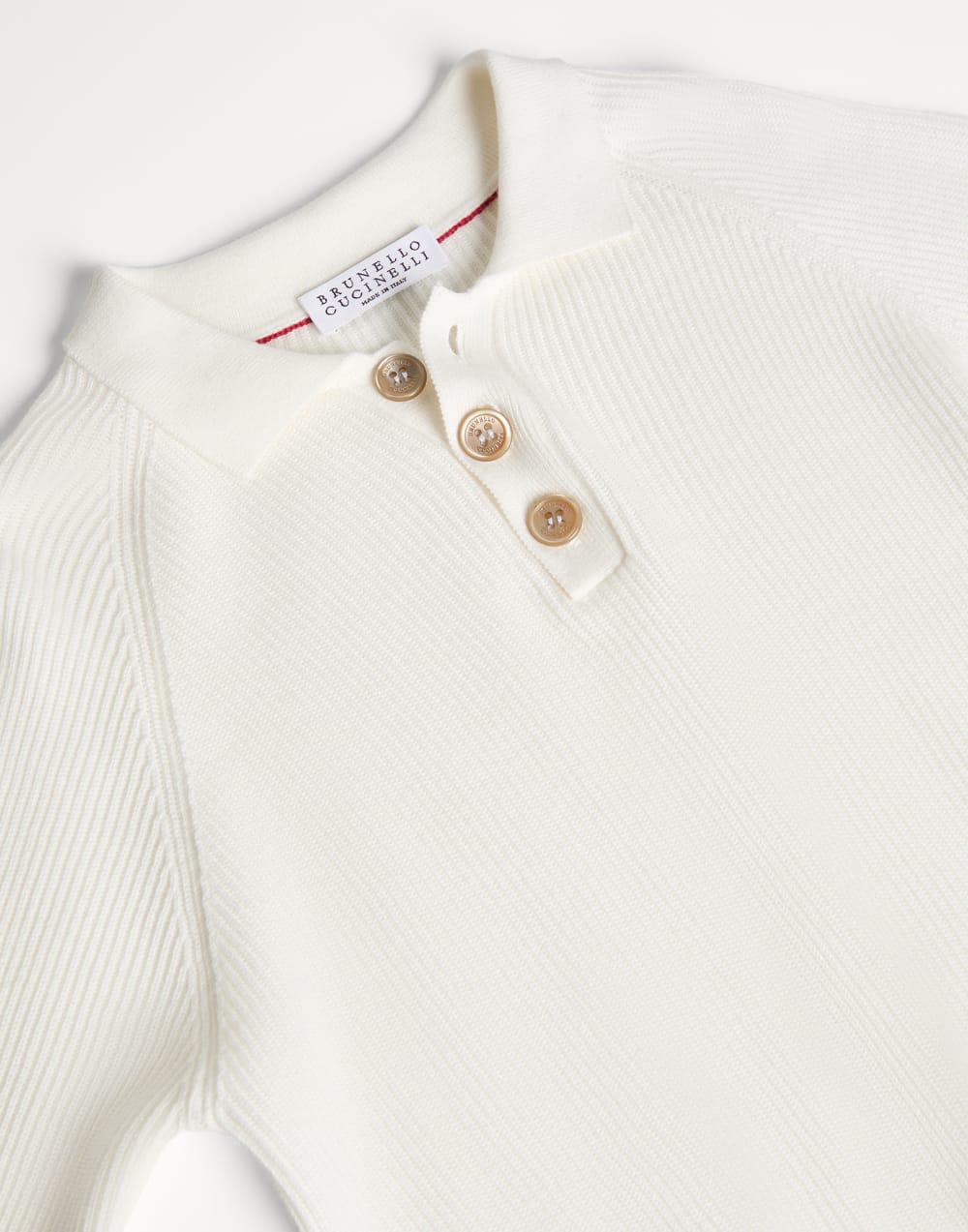 Lightweight knit Polo Panama Boys - Brunello Cucinelli