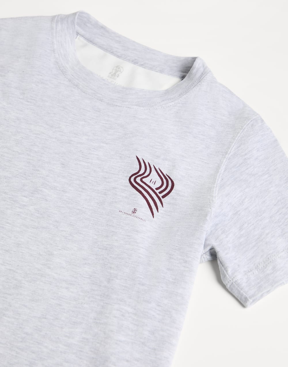 印花T恤衫 浅灰 男童 - Brunello Cucinelli