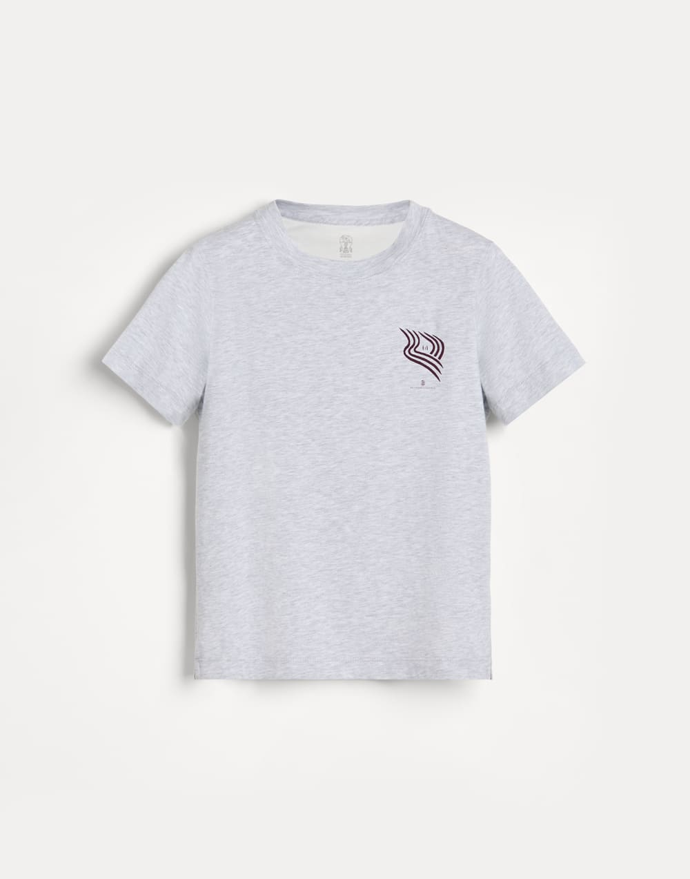 T-shirt with print Light Grey Boys - Brunello Cucinelli