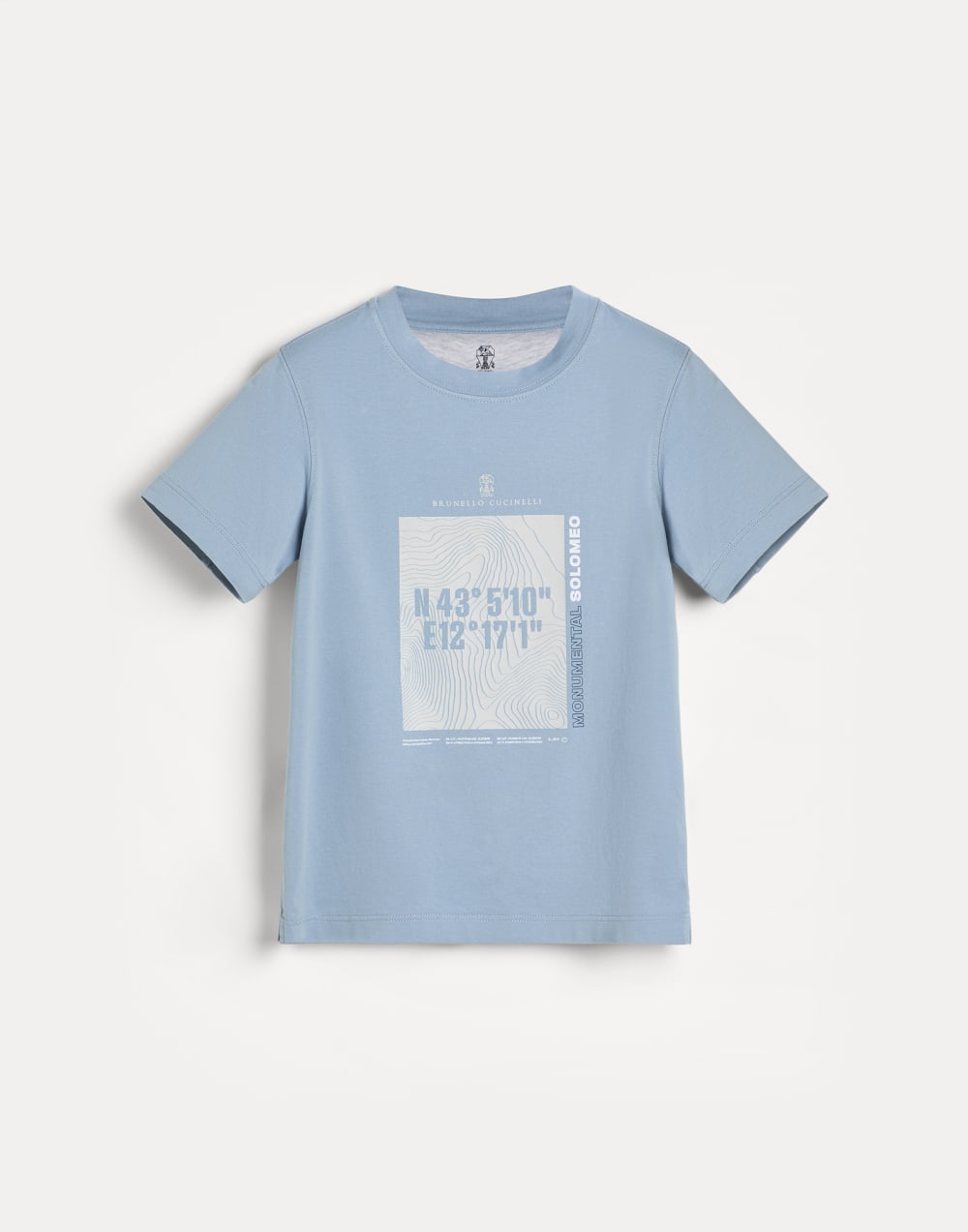 Camiseta de jersey Celeste Niño - Brunello Cucinelli