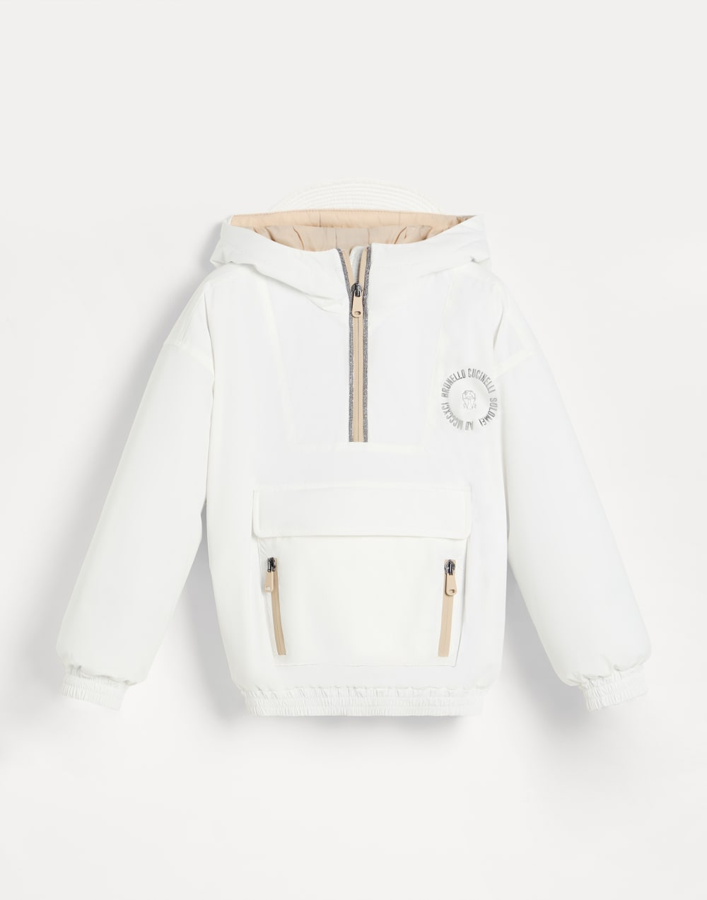 Mountain Anorak White Girls - Brunello Cucinelli