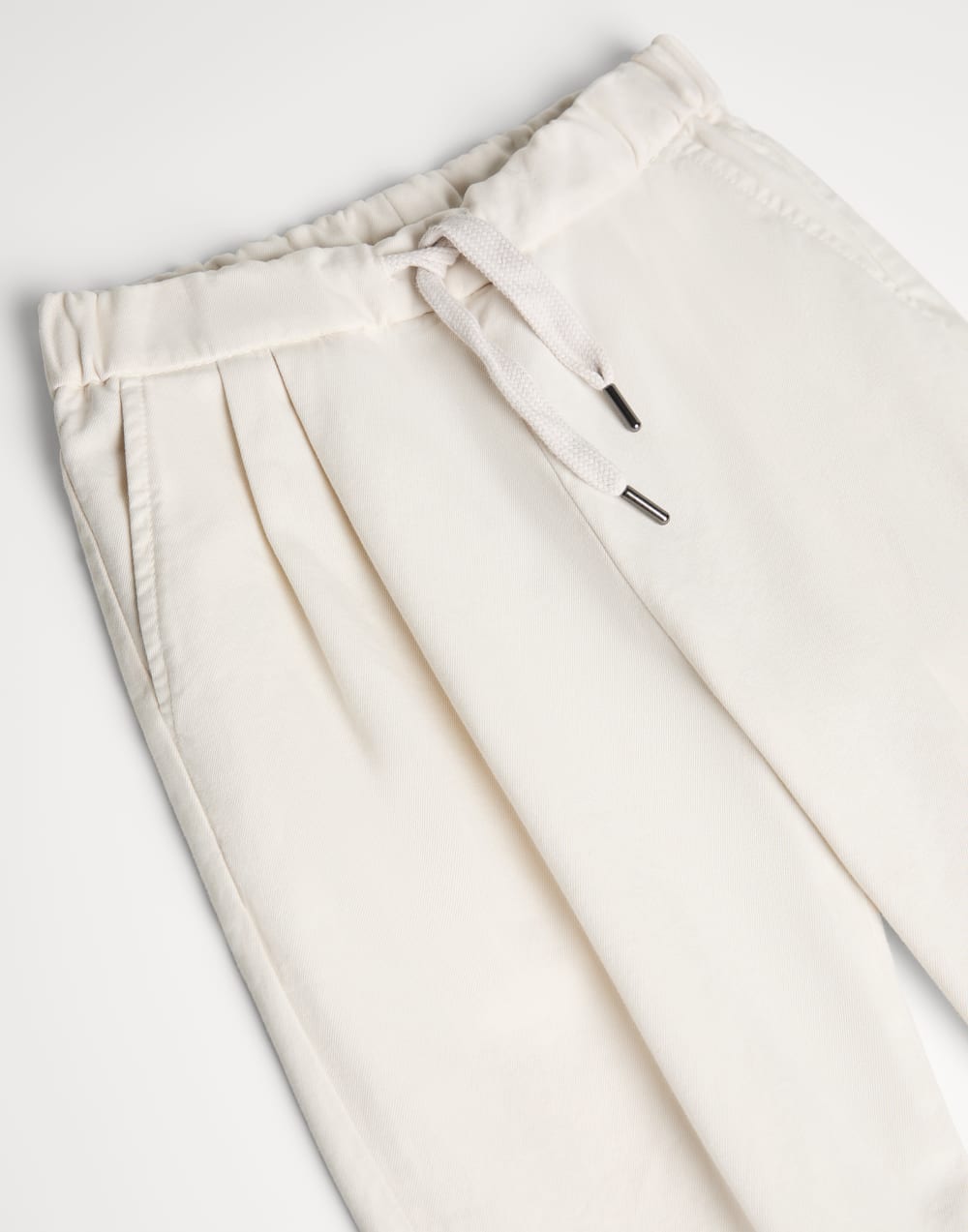 Gabardine trousers with drawstring Panama Boys - Brunello Cucinelli