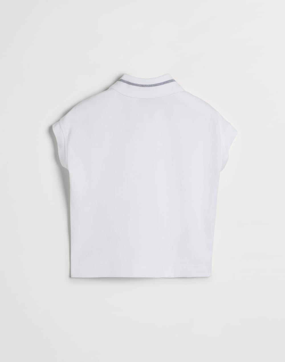 平纹针织面料马球衫 白色 女童 - Brunello Cucinelli