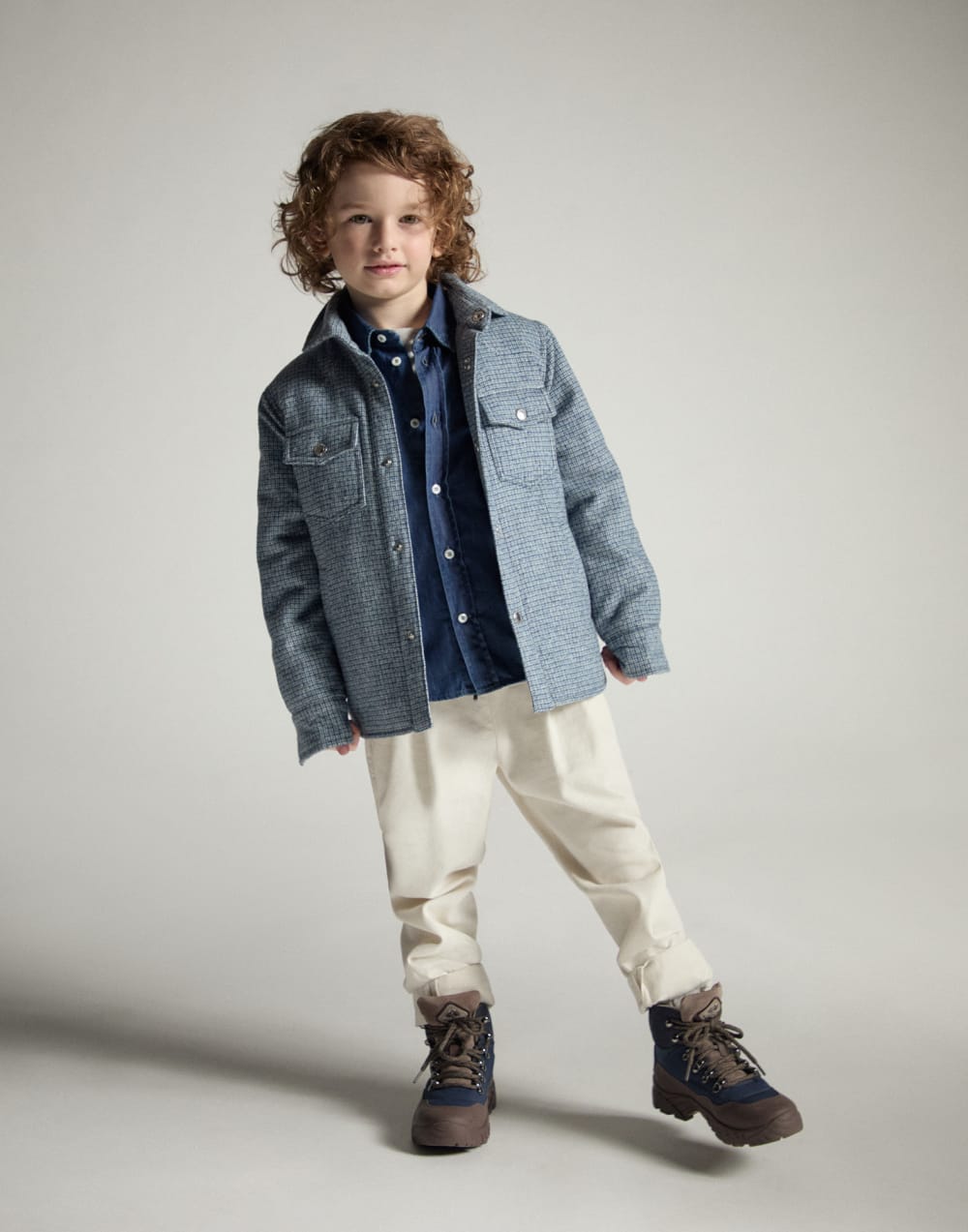 Gabardine trousers with drawstring Panama Boys - Brunello Cucinelli