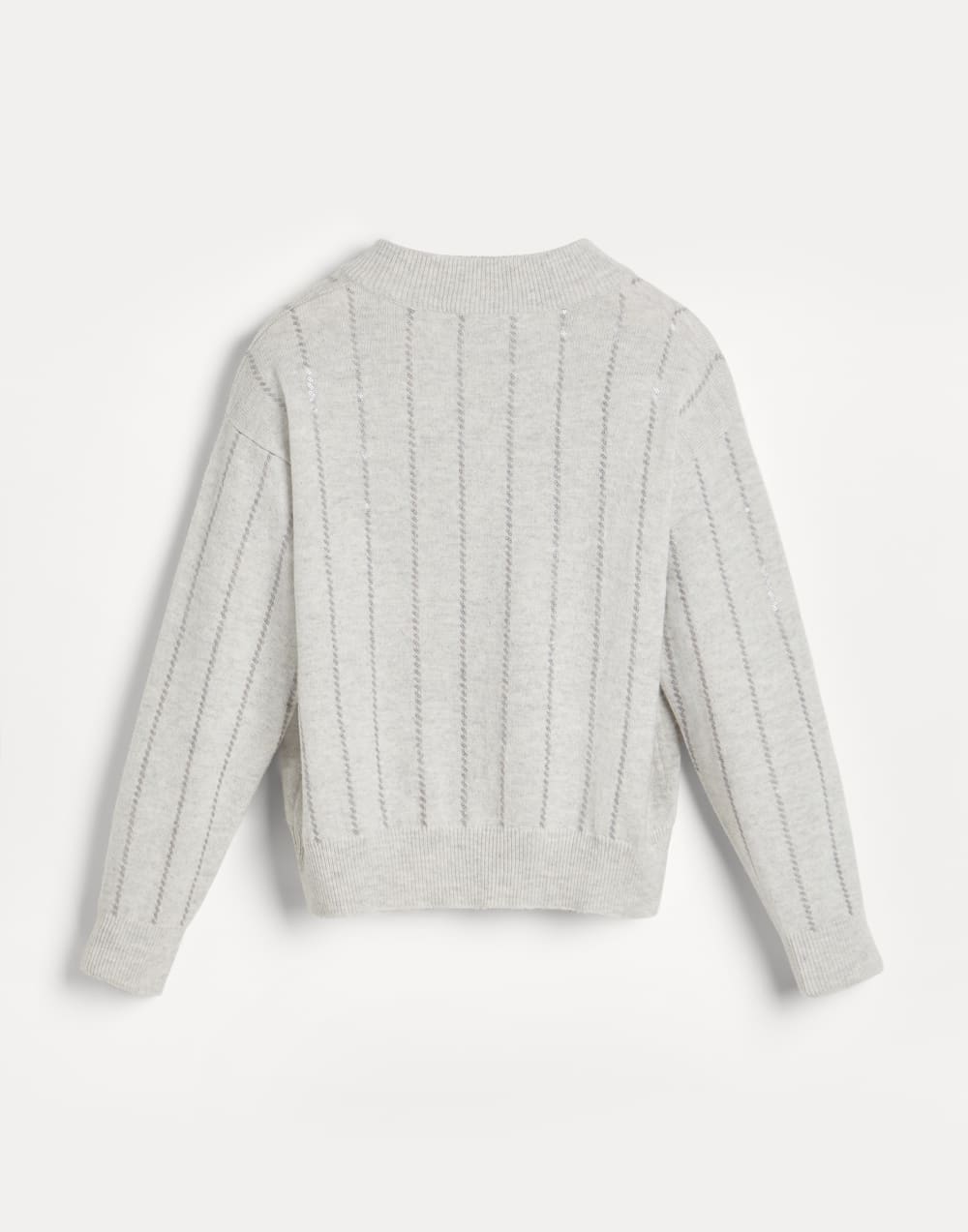 Dazzling Embroidery cardigan Light Grey Girls - Brunello Cucinelli