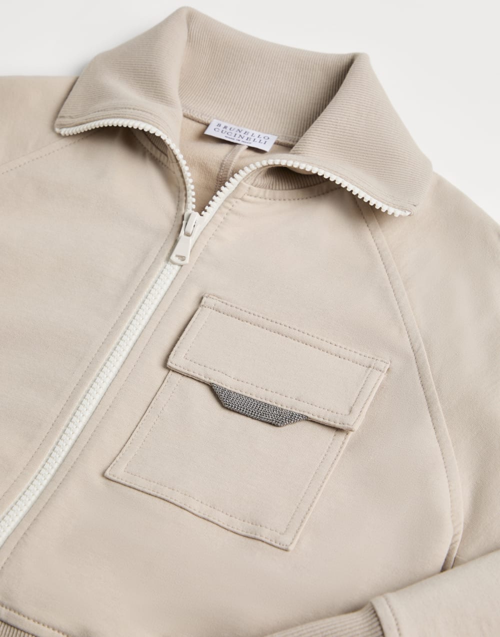 Lightweight French terry sweatshirt Beige Girls - Brunello Cucinelli