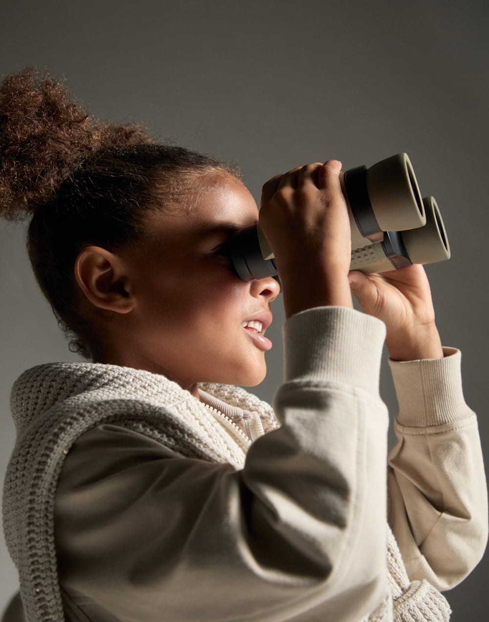 Lightweight French terry sweatshirt Beige Girls - Brunello Cucinelli