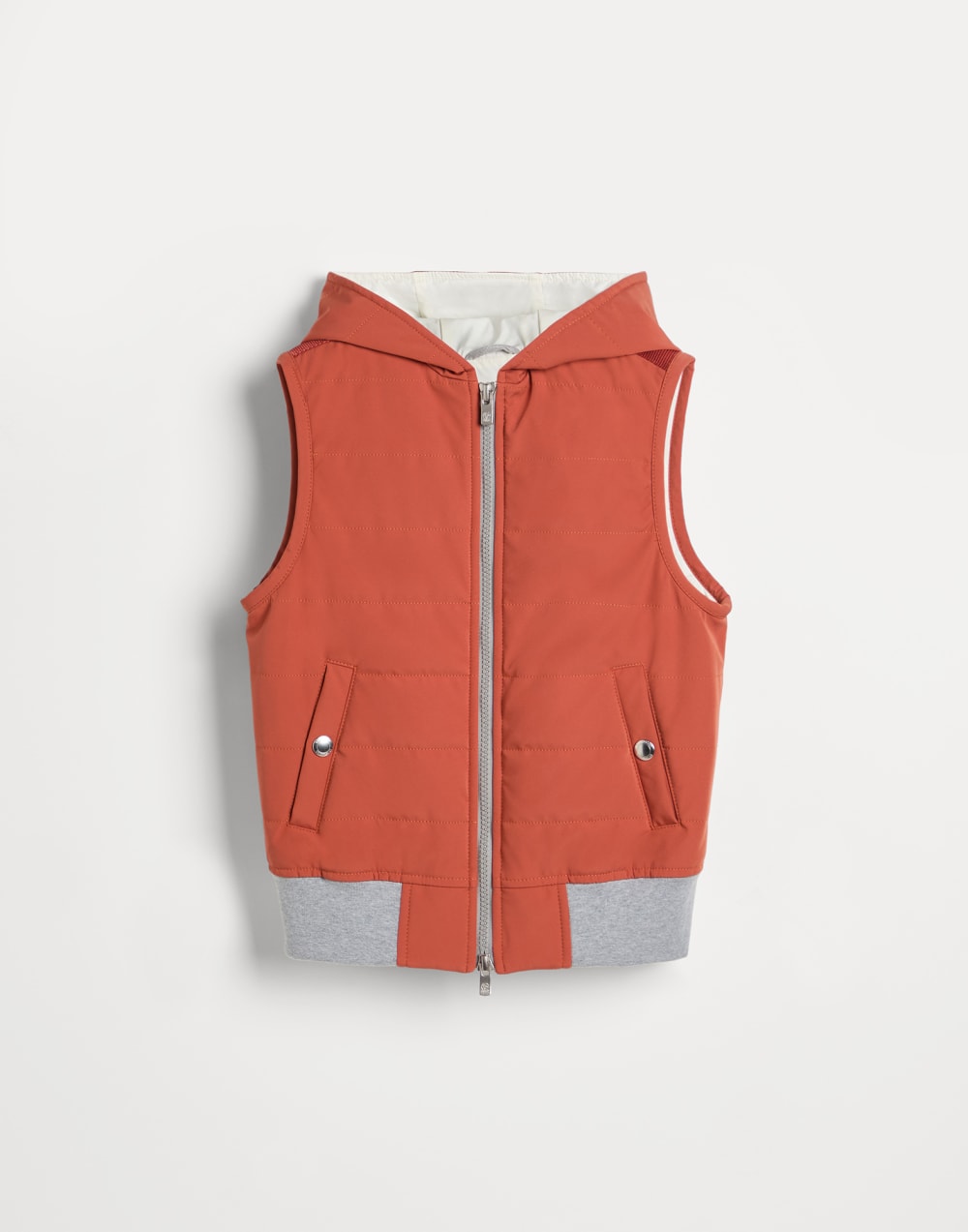 夹袄尼龙马甲 橙色 男童 - Brunello Cucinelli