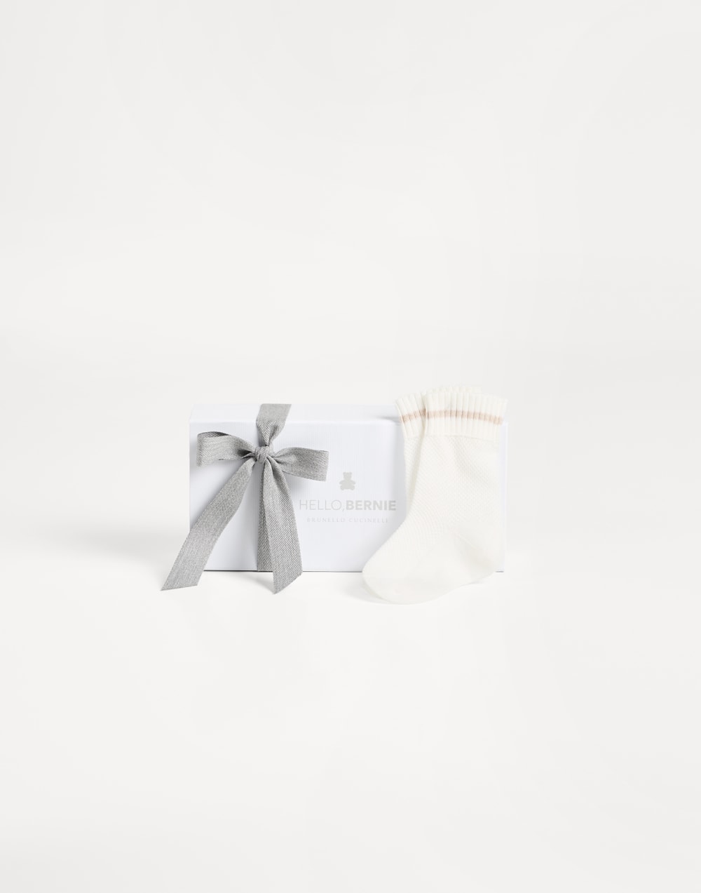 Baby Bernie Waffle stitch socks Beige Baby - Brunello Cucinelli