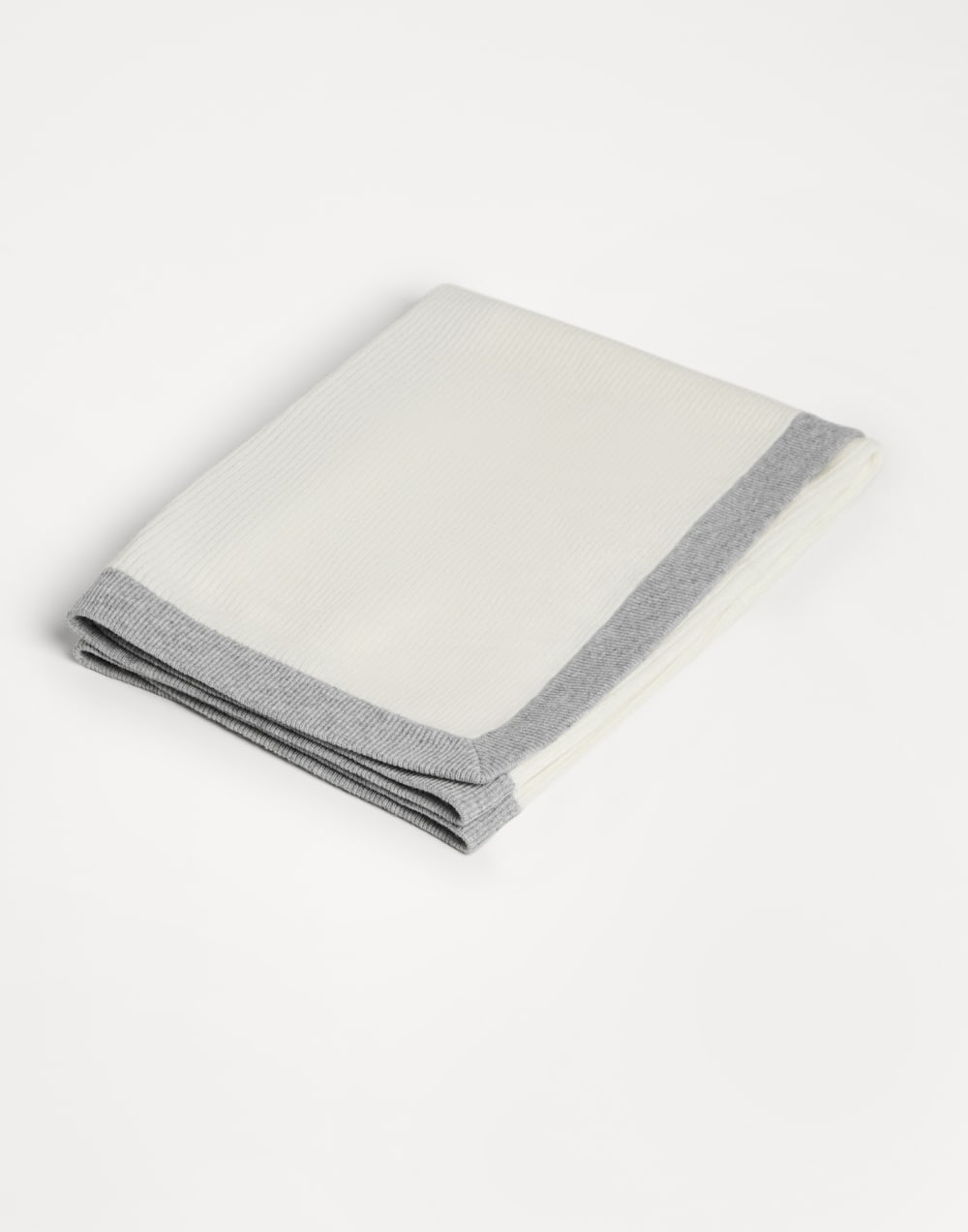 伯尼小熊幼童罗纹针织盖毯 白色 幼童 - Brunello Cucinelli