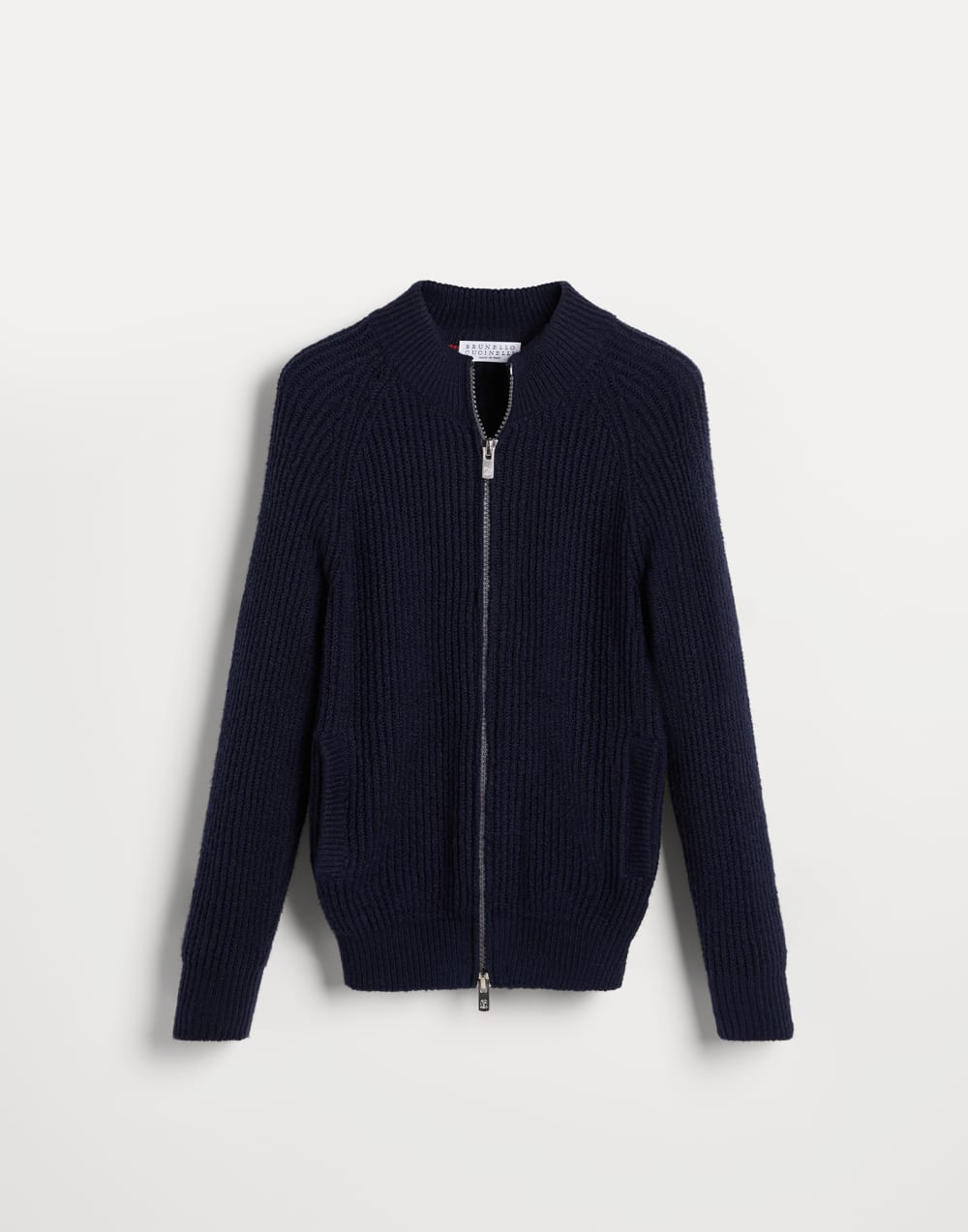 Cardigan en coton malfilé Bleu Marine Garçon - Brunello Cucinelli