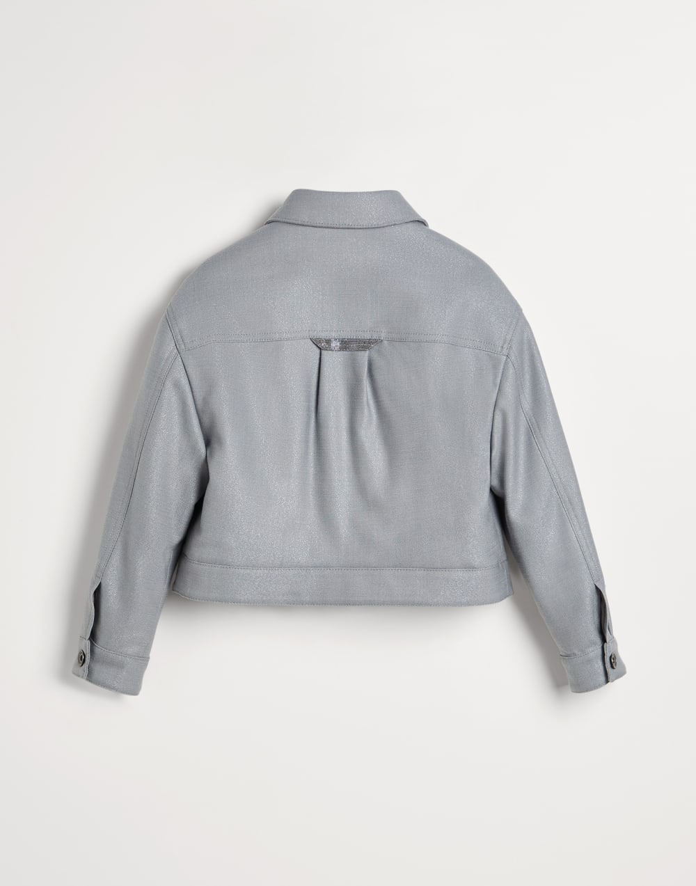 初剪羊毛巴拿马短夹克 珠光灰 女童 - Brunello Cucinelli
