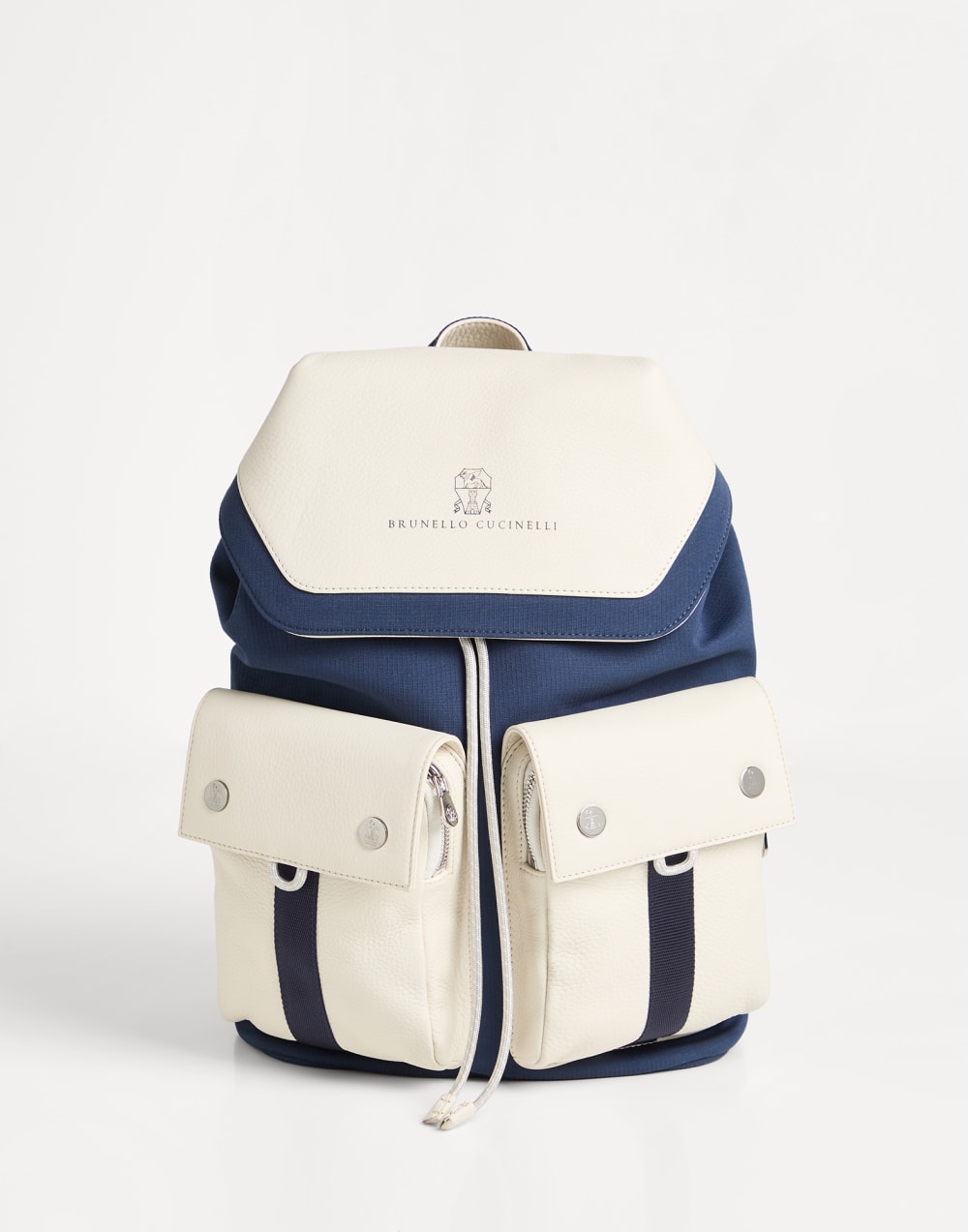 Calfskin backpack Blue Boys - Brunello Cucinelli