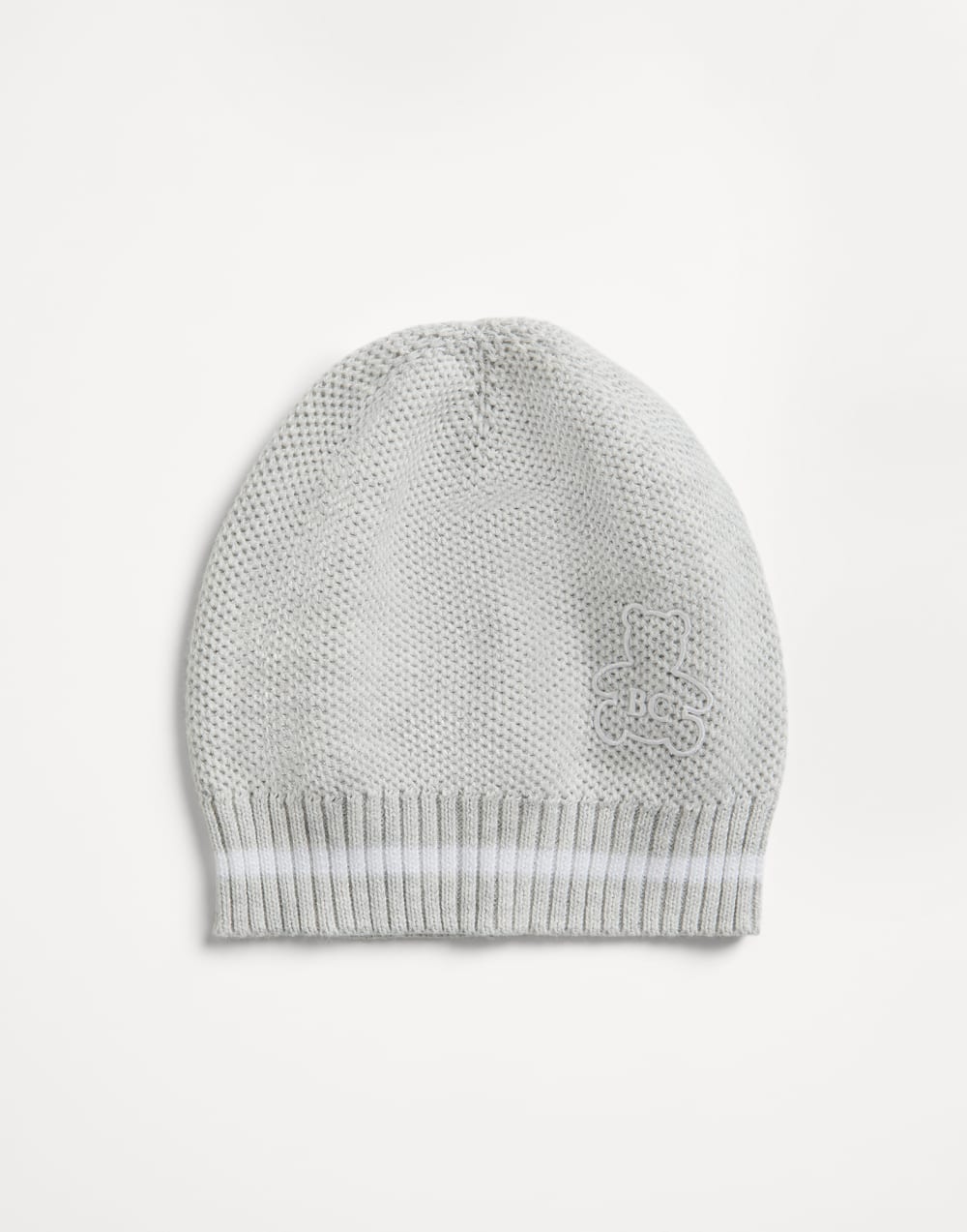 伯尼小熊幼童针织小圆帽 灰色 幼童 - Brunello Cucinelli