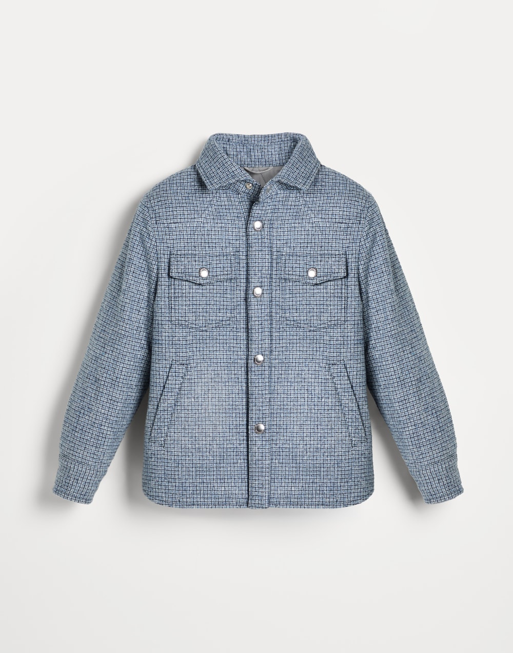 夹垫衬衫式外套 天蓝 男童 - Brunello Cucinelli