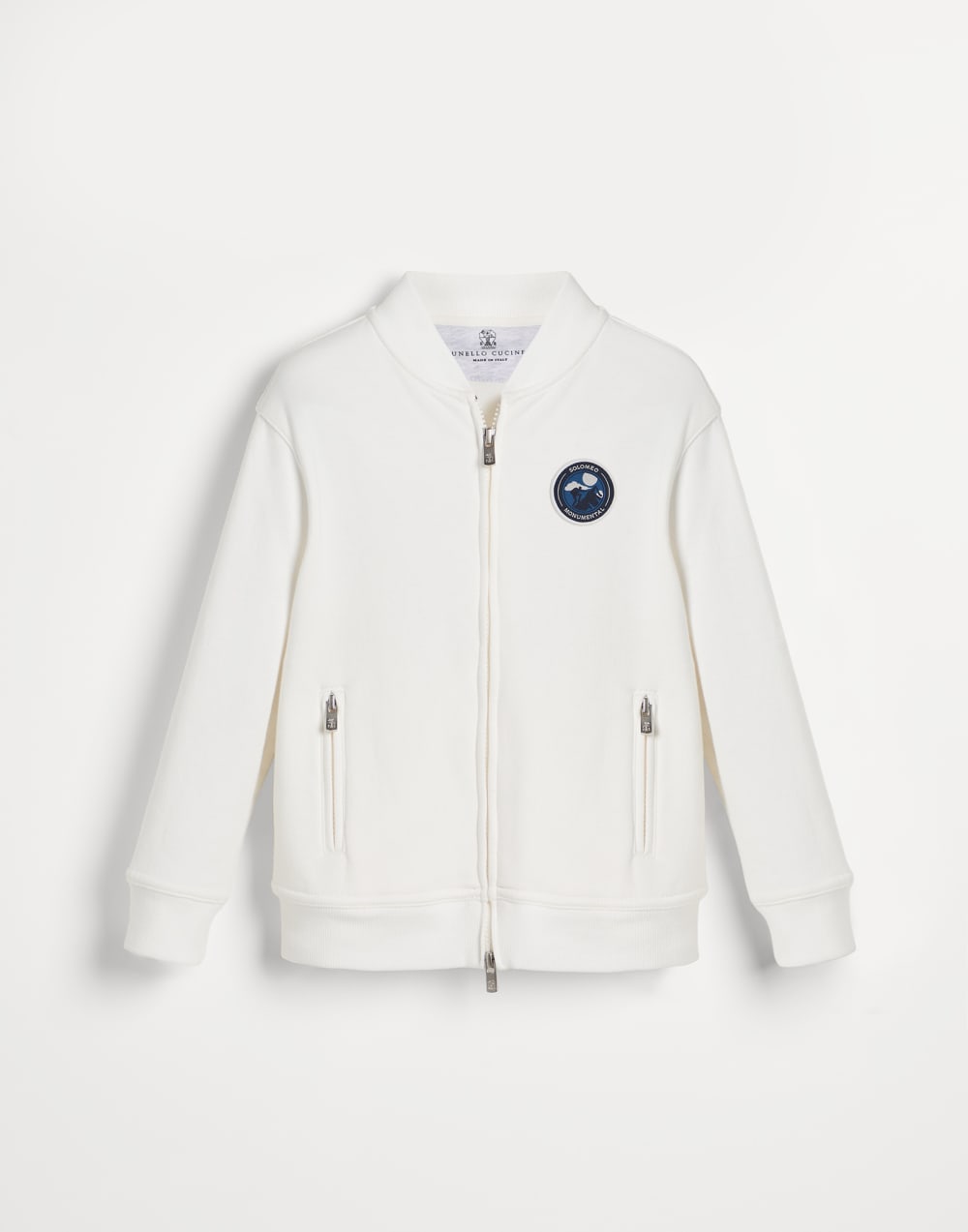 Bomber-style sweatshirt White Boys - Brunello Cucinelli