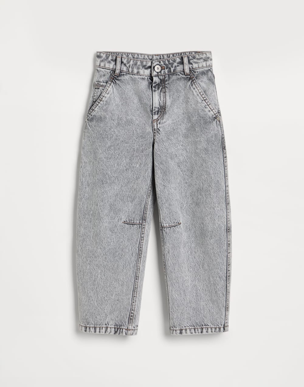 Soft Curved trousers Grey Denim Girls - Brunello Cucinelli