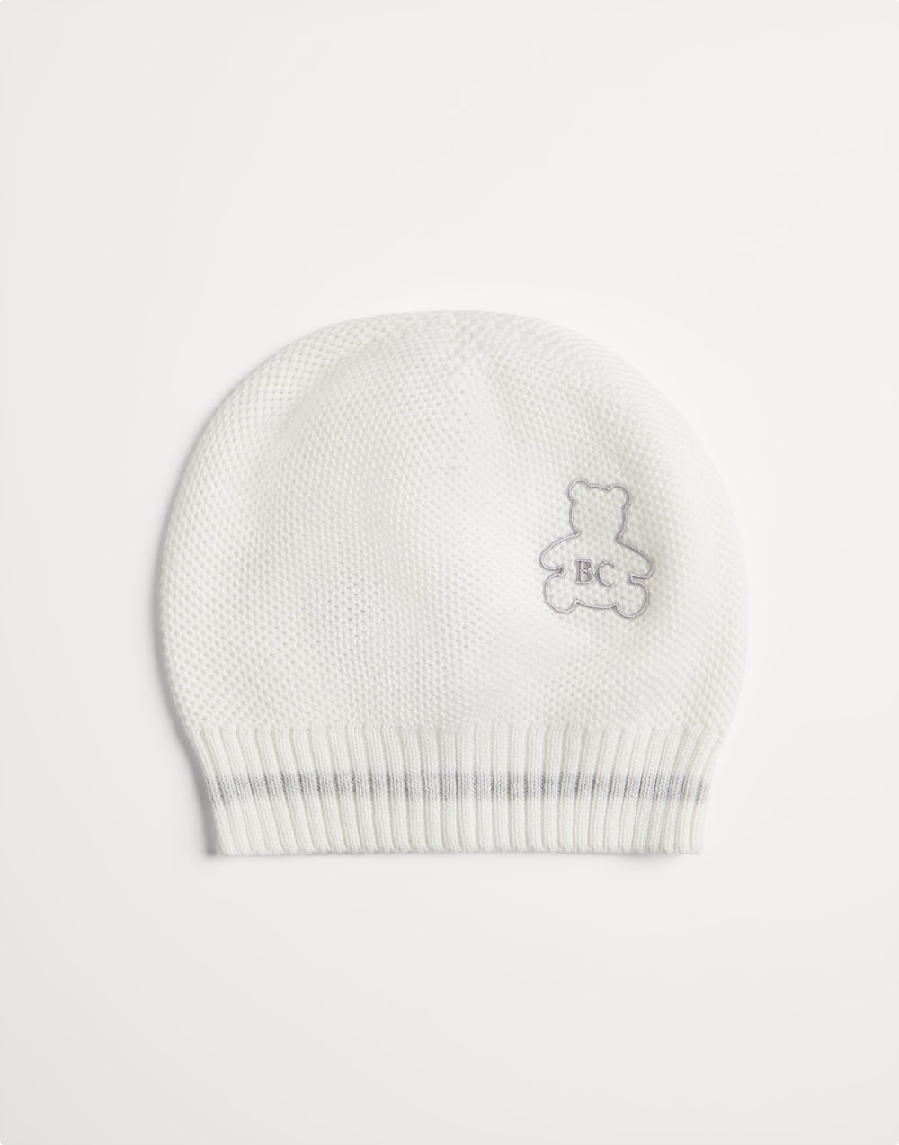 Bernie Baby knit beanie Light Grey Baby - Brunello Cucinelli