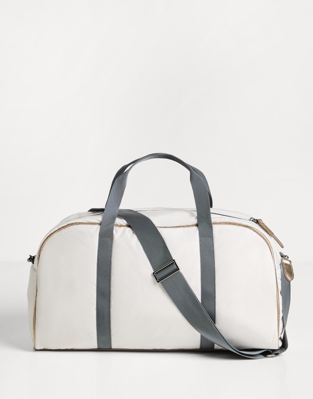 Taffeta duffle bag with embroidery White Girls - Brunello Cucinelli