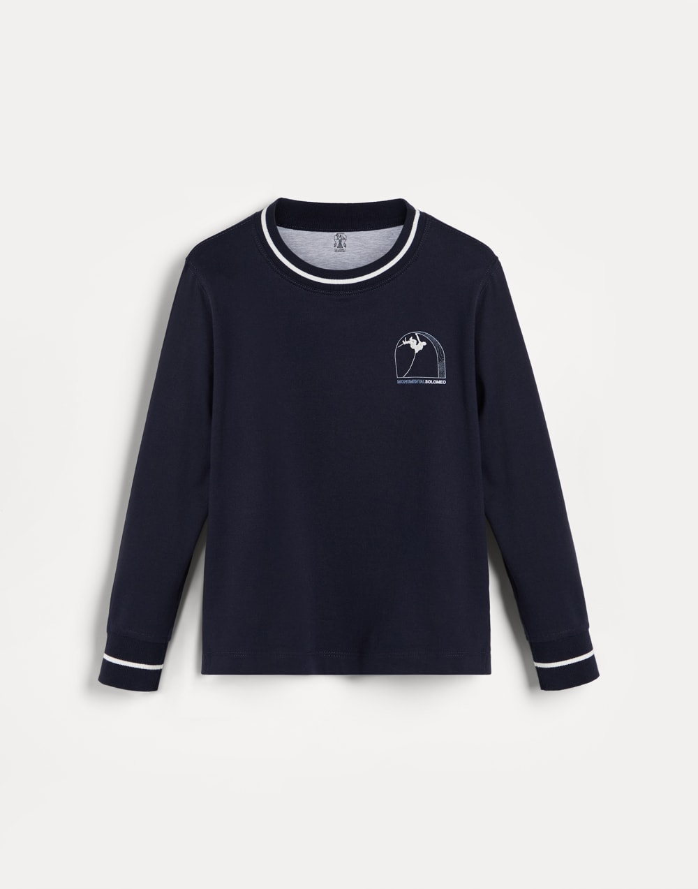 长袖T恤 钴蓝 男童 - Brunello Cucinelli