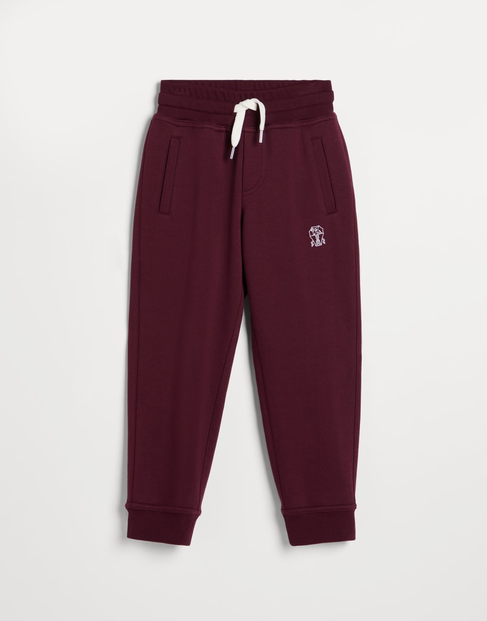 拉绳长裤 深紫红色 男童 - Brunello Cucinelli