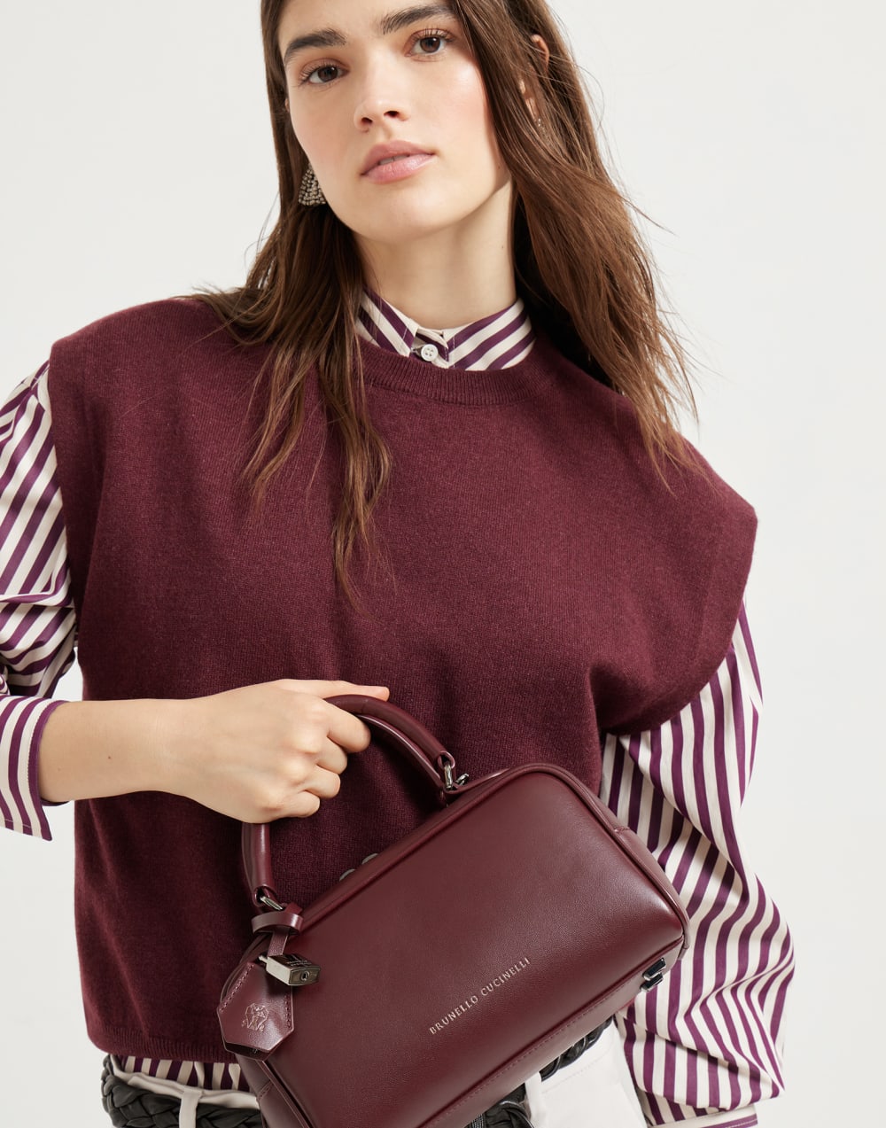 Explorer 纳帕皮波士顿包 红宝石色 女款 - Brunello Cucinelli