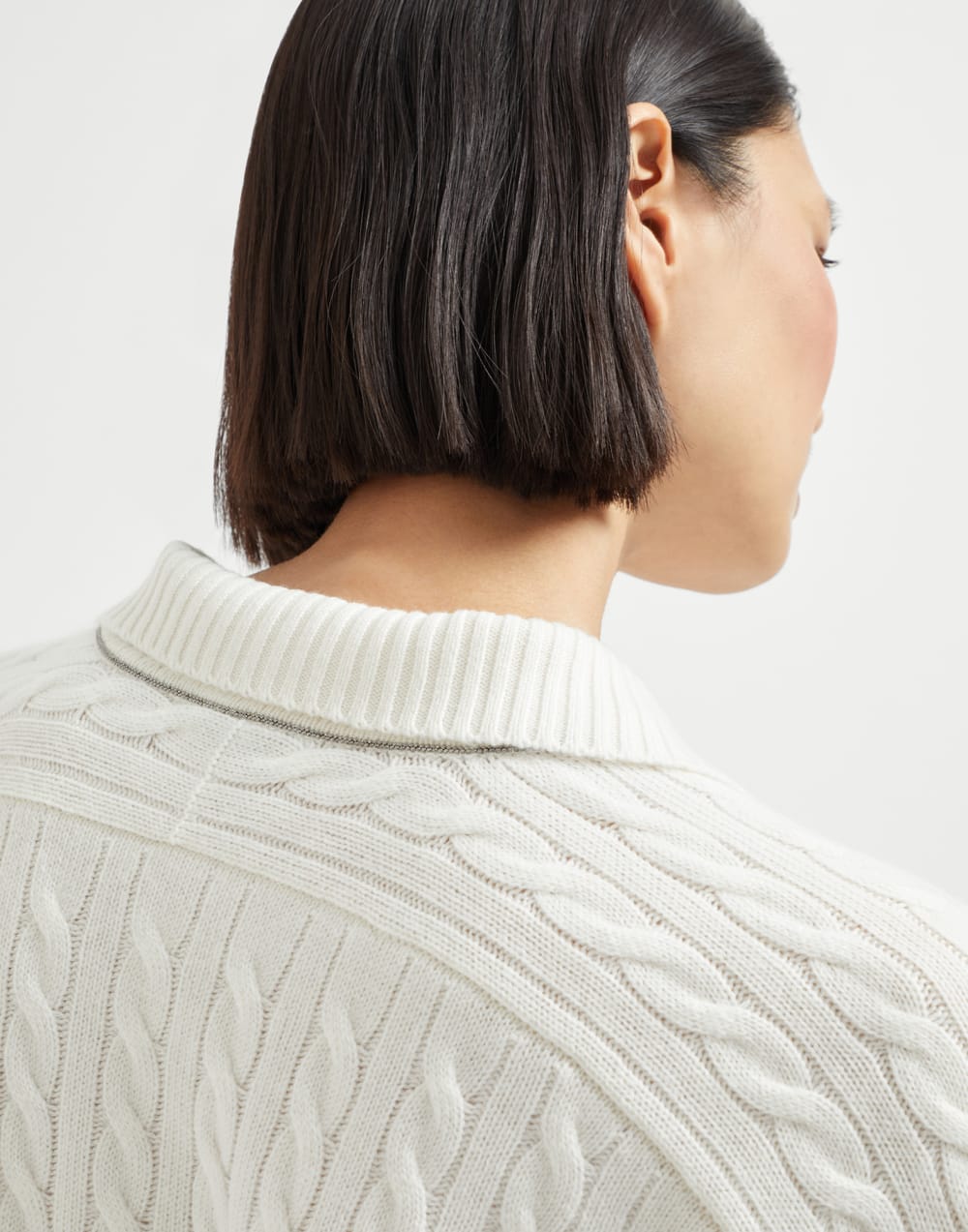 Cashmere polo-style sweater Panama Woman - Brunello Cucinelli